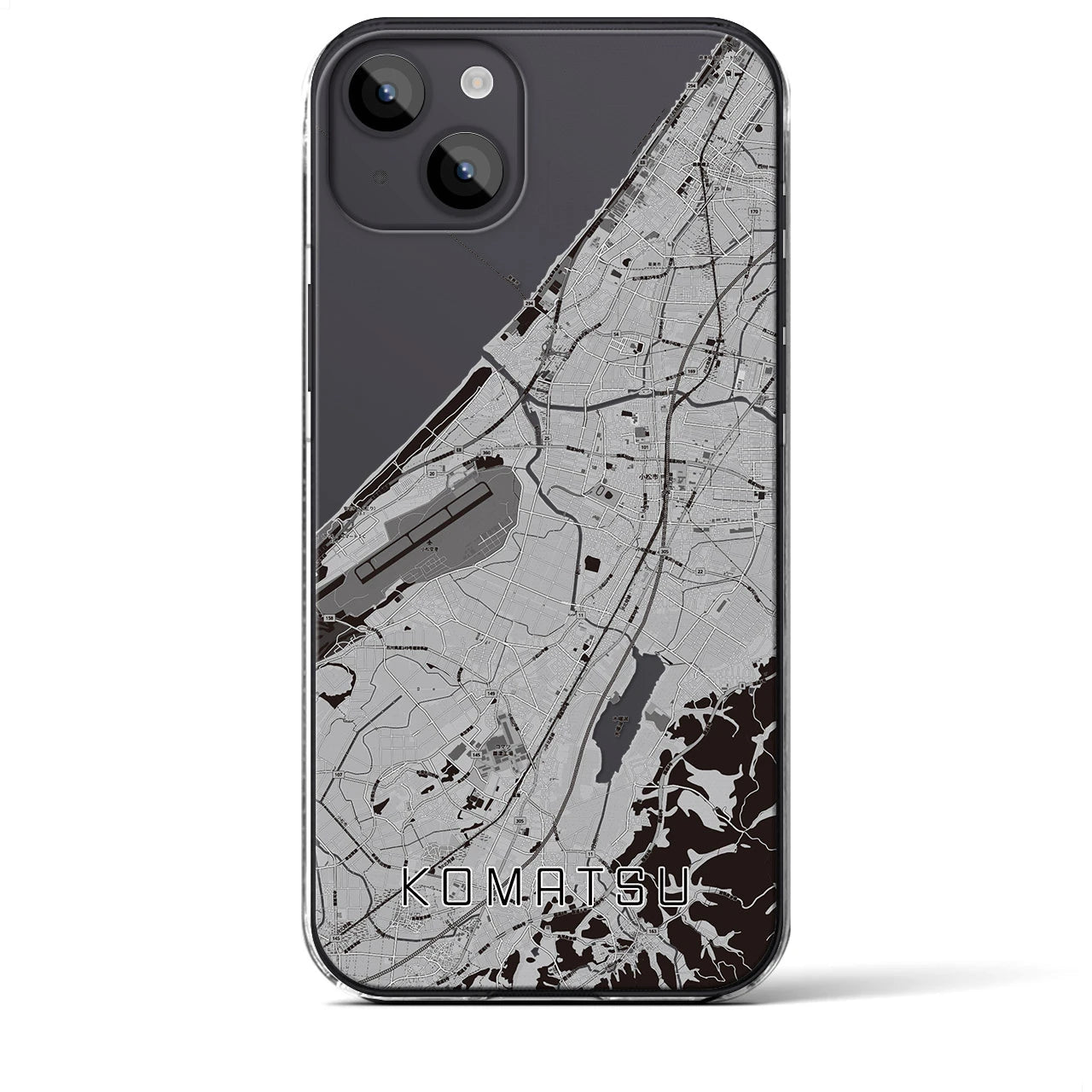 【小松(石川県)】地図柄iPhoneケース(クリアタイプ)