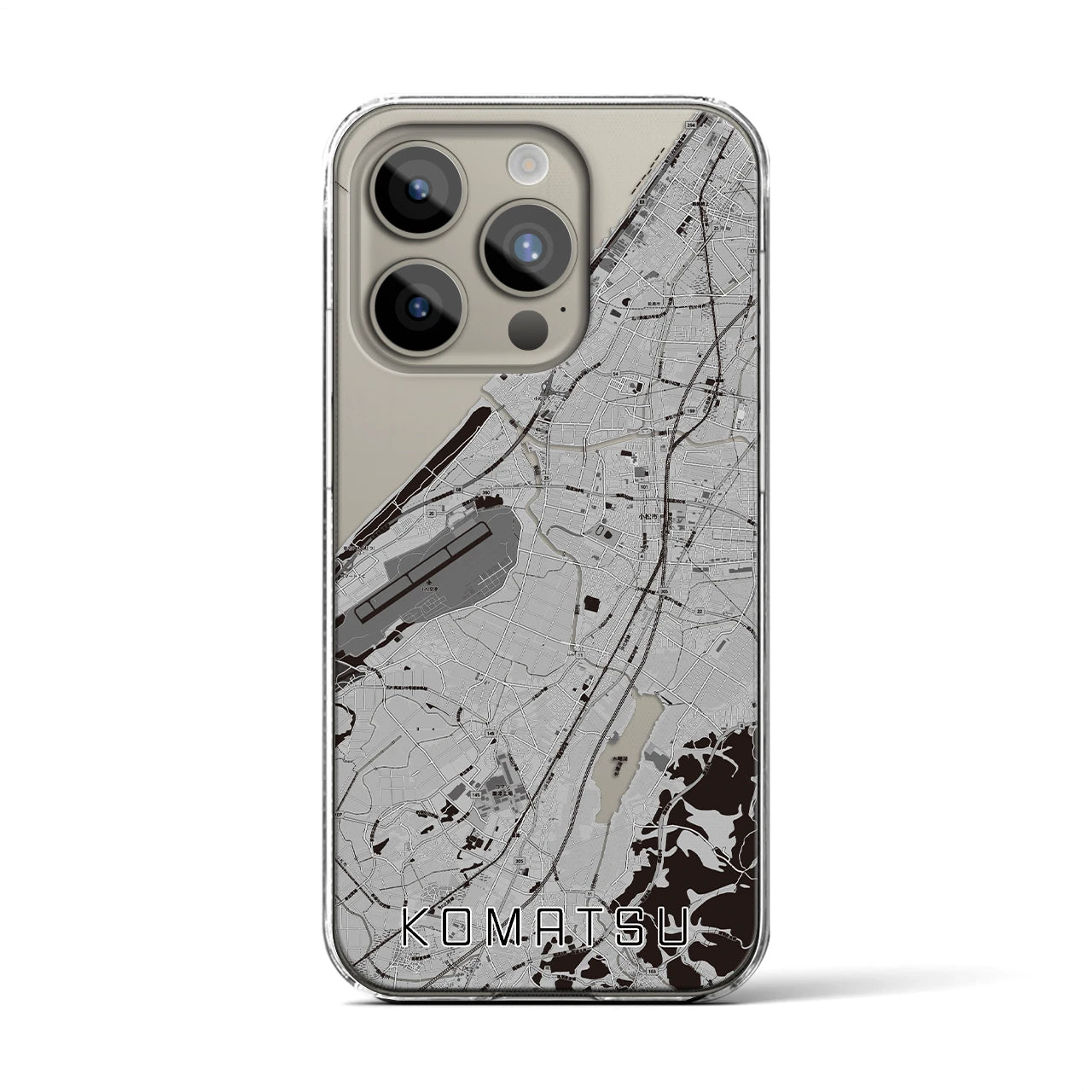 【小松(石川県)】地図柄iPhoneケース(クリアタイプ)