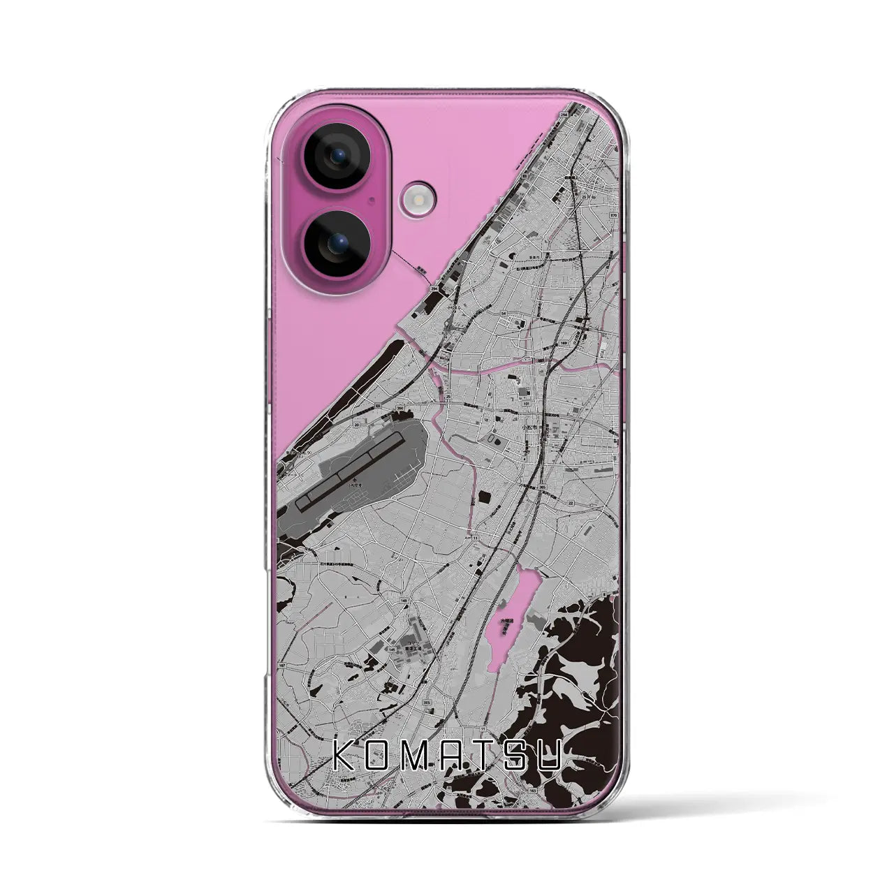 【小松(石川県)】地図柄iPhoneケース(クリアタイプ)