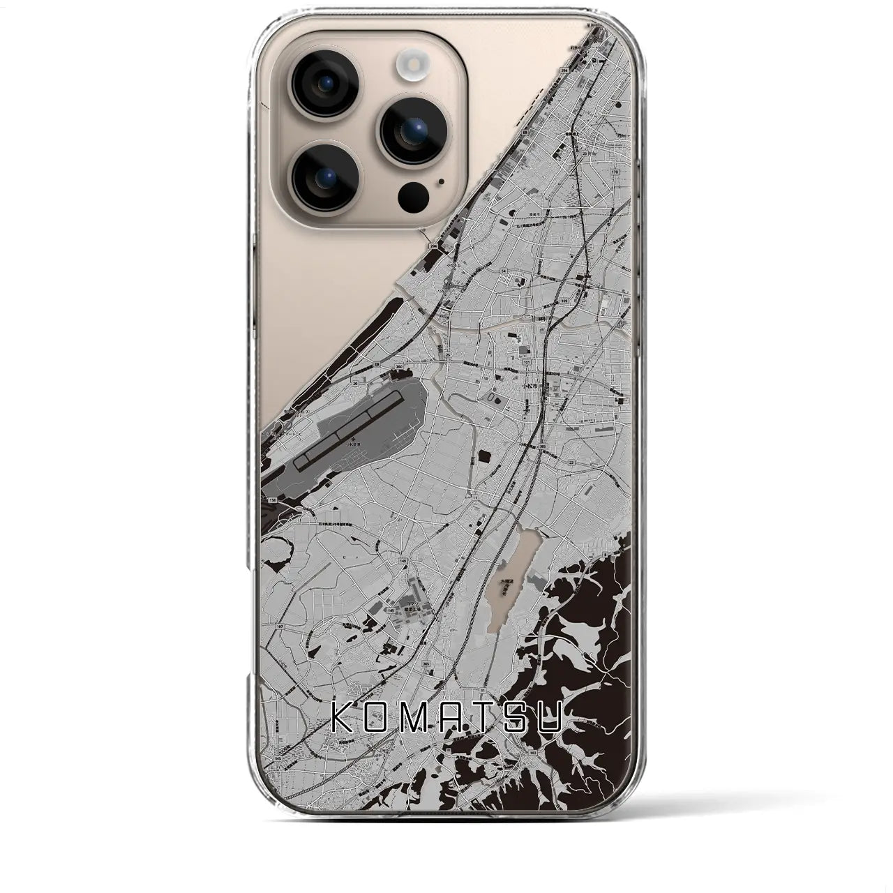 【小松(石川県)】地図柄iPhoneケース(クリアタイプ)