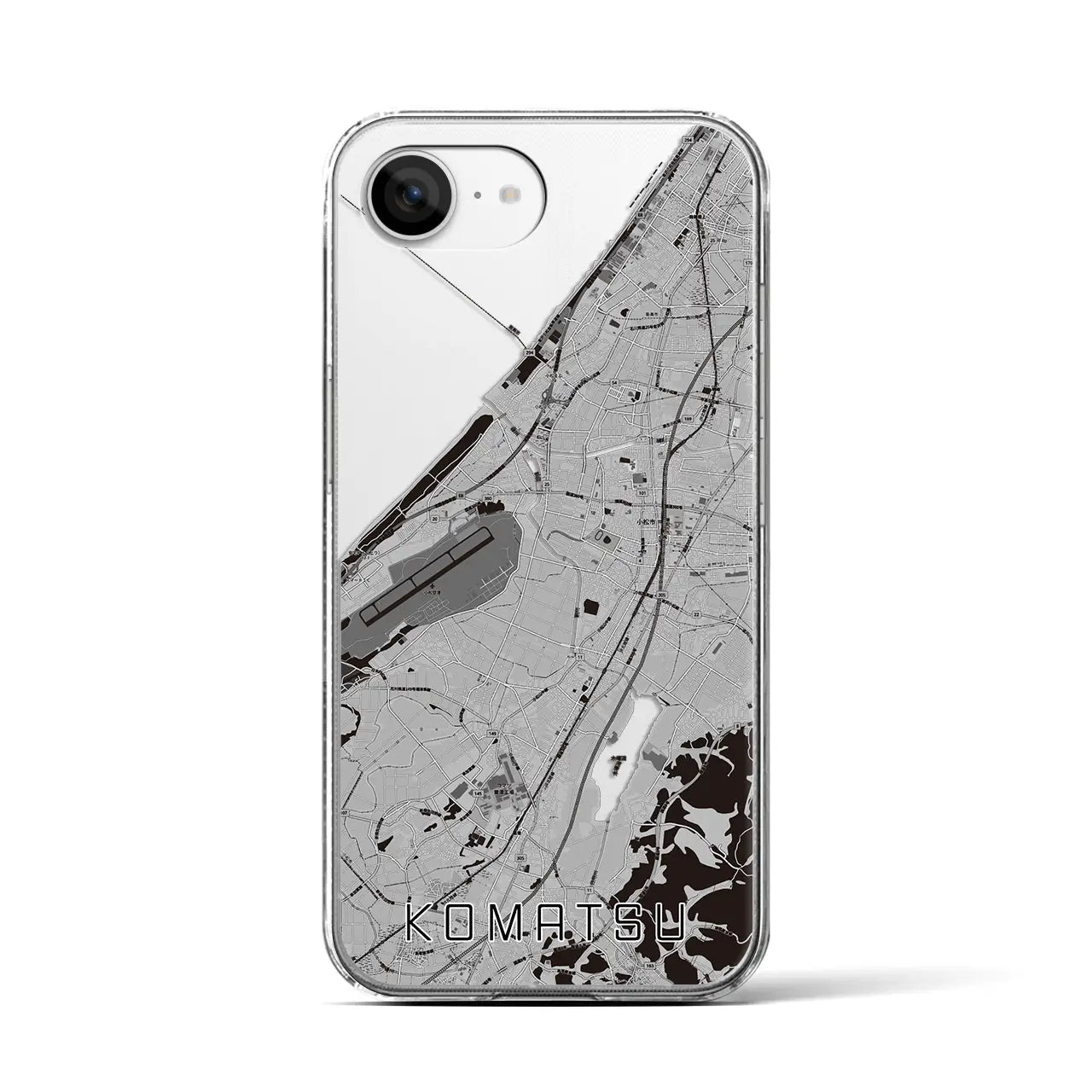 【小松(石川県)】地図柄iPhoneケース(クリアタイプ)