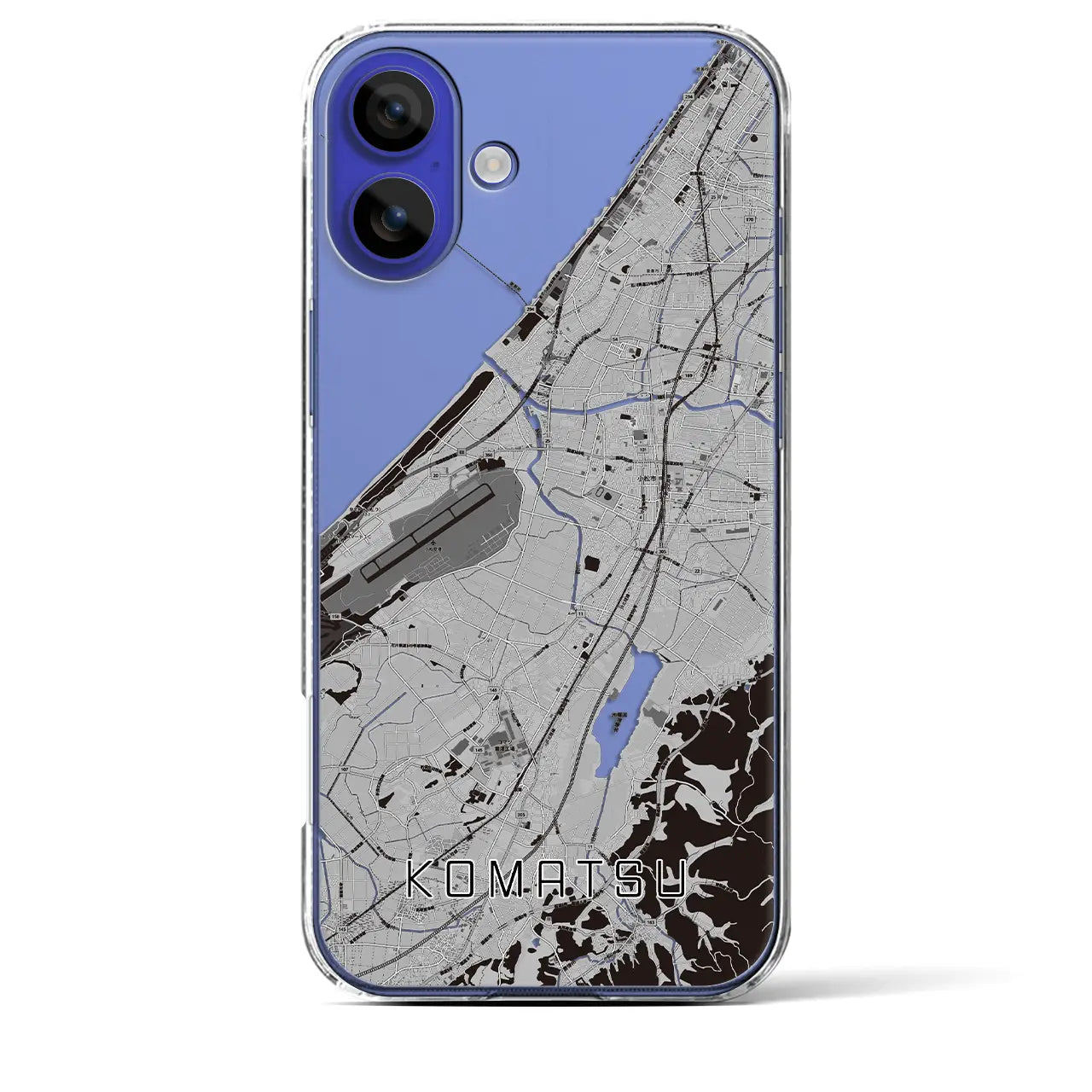 【小松(石川県)】地図柄iPhoneケース(クリアタイプ)