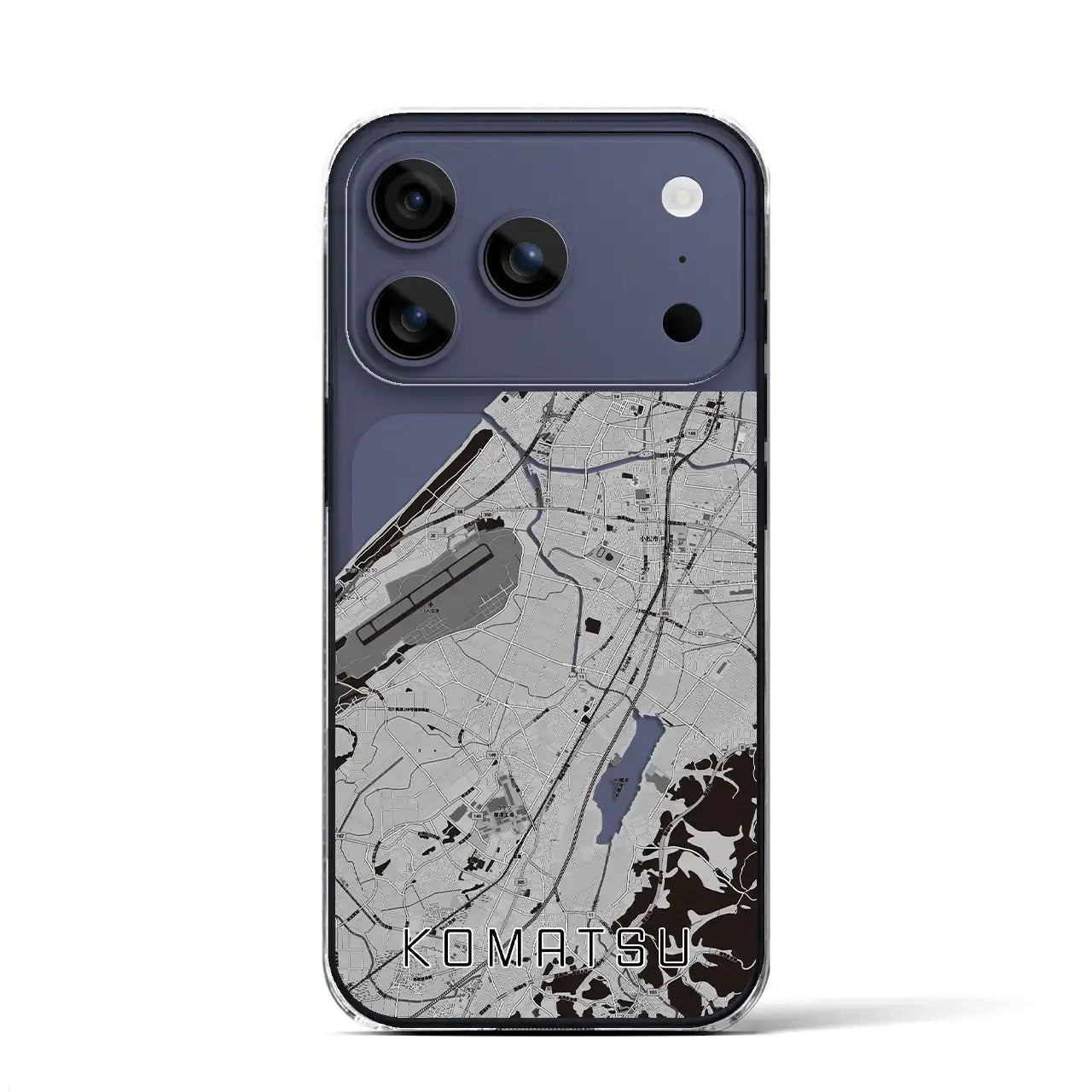 【小松(石川県)】地図柄iPhoneケース(クリアタイプ)