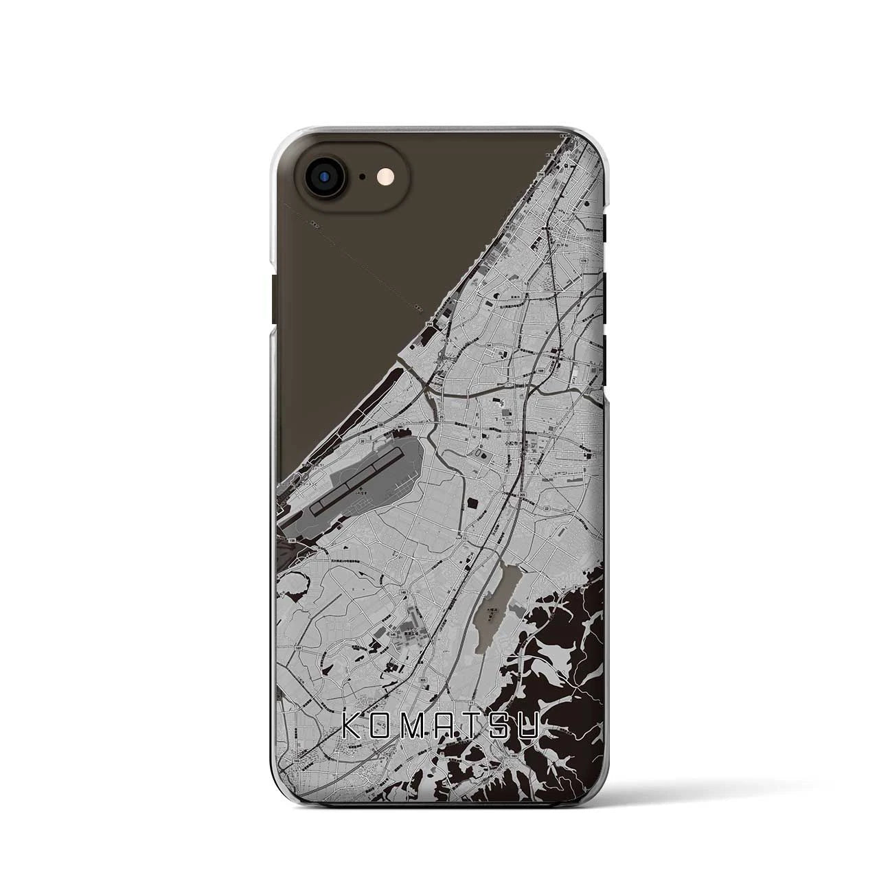 【小松(石川県)】地図柄iPhoneケース(クリアタイプ)