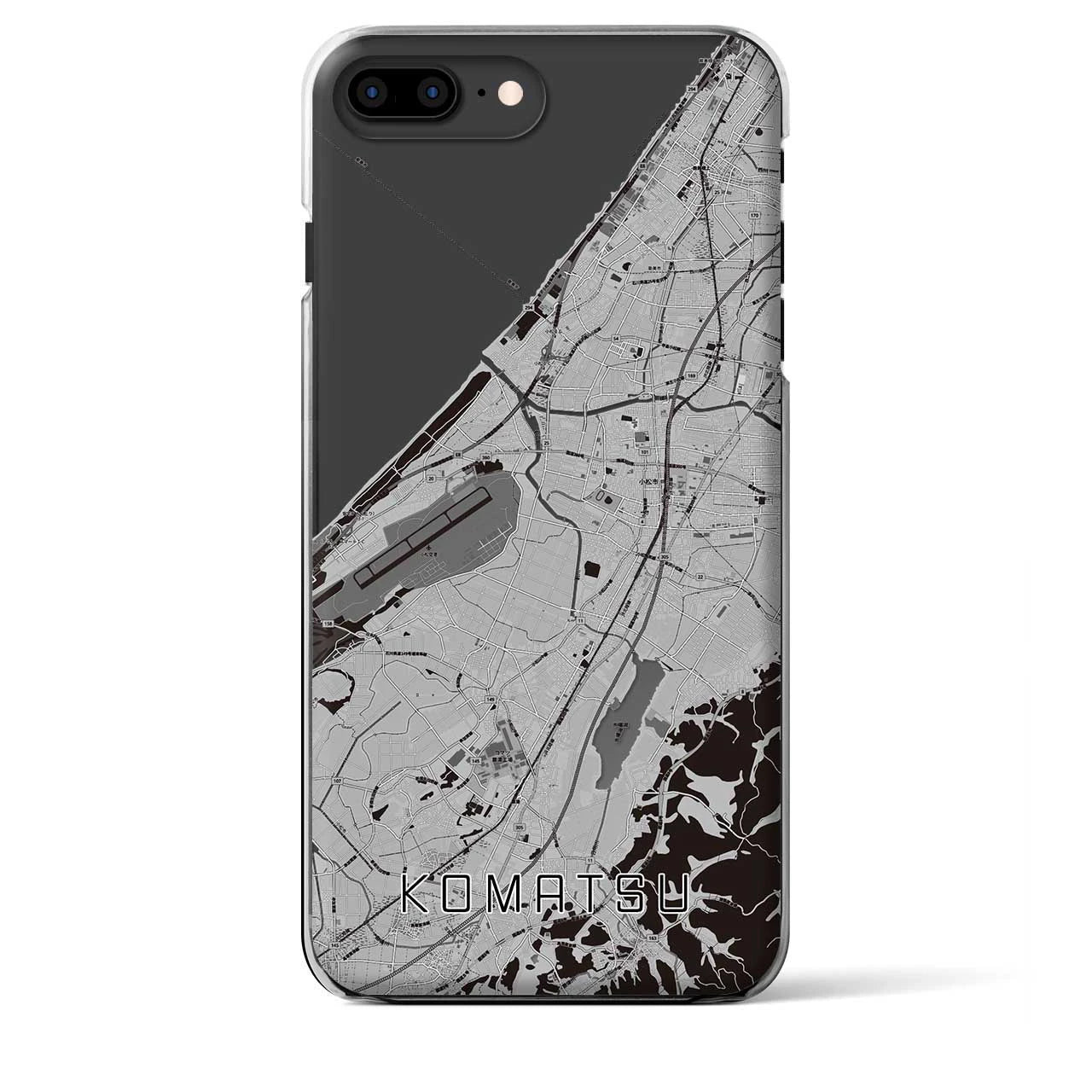 【小松(石川県)】地図柄iPhoneケース(クリアタイプ)