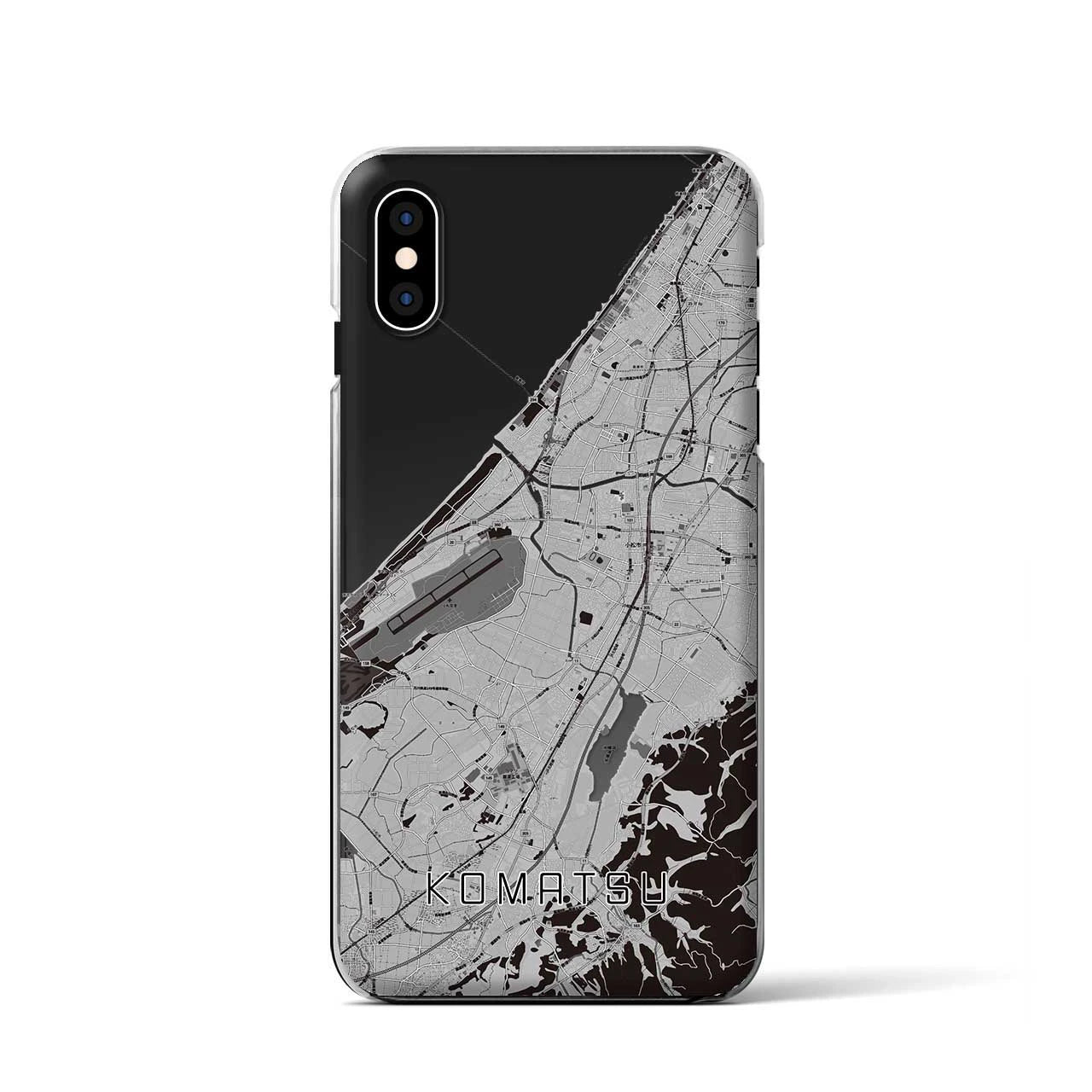 【小松(石川県)】地図柄iPhoneケース(クリアタイプ)