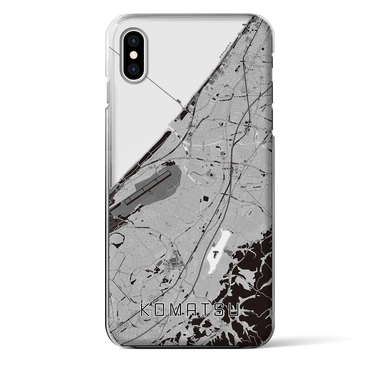 【小松(石川県)】地図柄iPhoneケース(クリアタイプ)