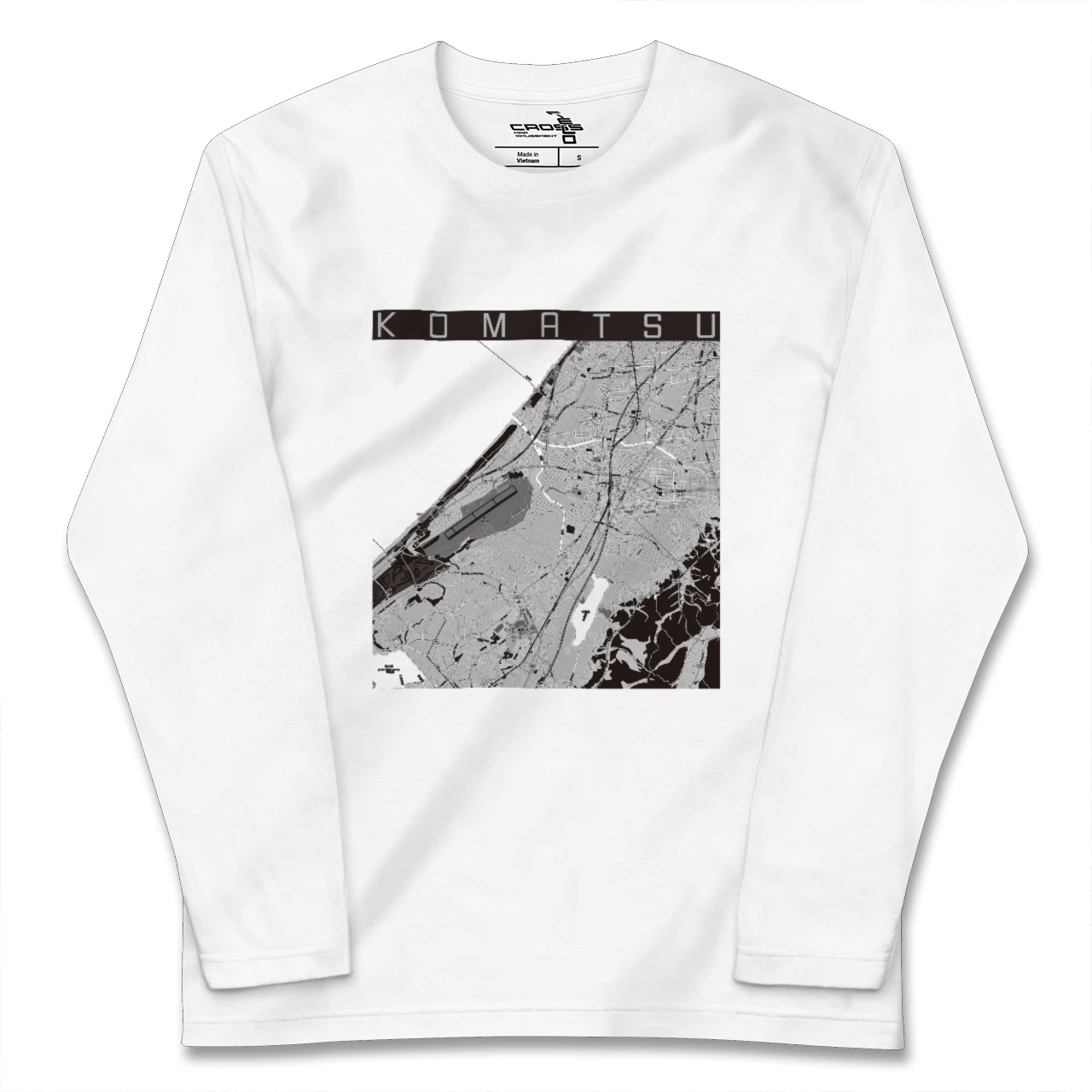 【小松(石川県)】地図柄ロングスリーブTシャツ