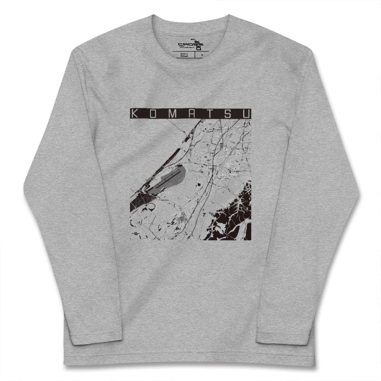 【小松(石川県)】地図柄ロングスリーブTシャツ