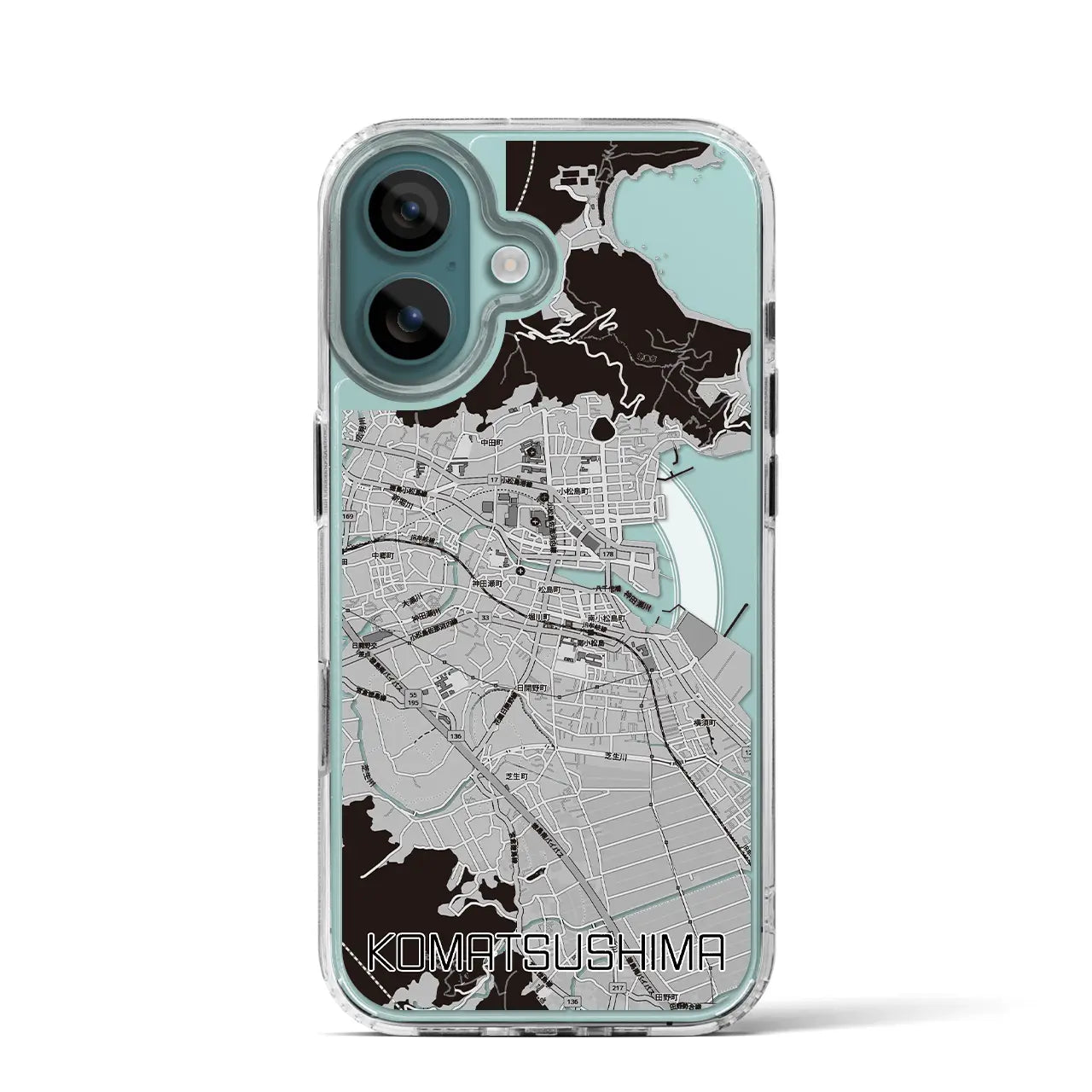 【小松島(徳島県)】地図柄iPhoneケース(MagSafeタイプ)