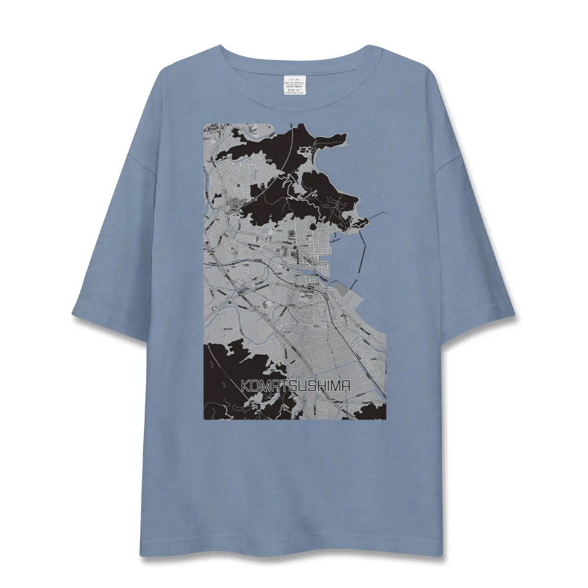 【小松島(徳島県)】地図柄ビッグシルエットTシャツ