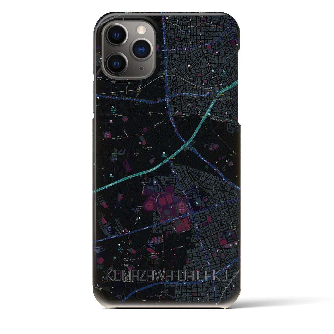 【駒沢大学(東京都)】地図柄iPhoneケース(バックカバータイプ)