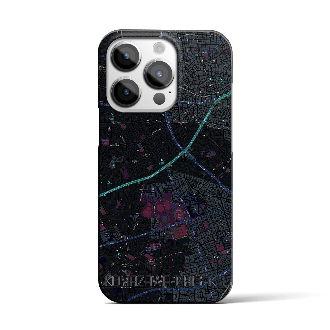 【駒沢大学(東京都)】地図柄iPhoneケース(バックカバータイプ)