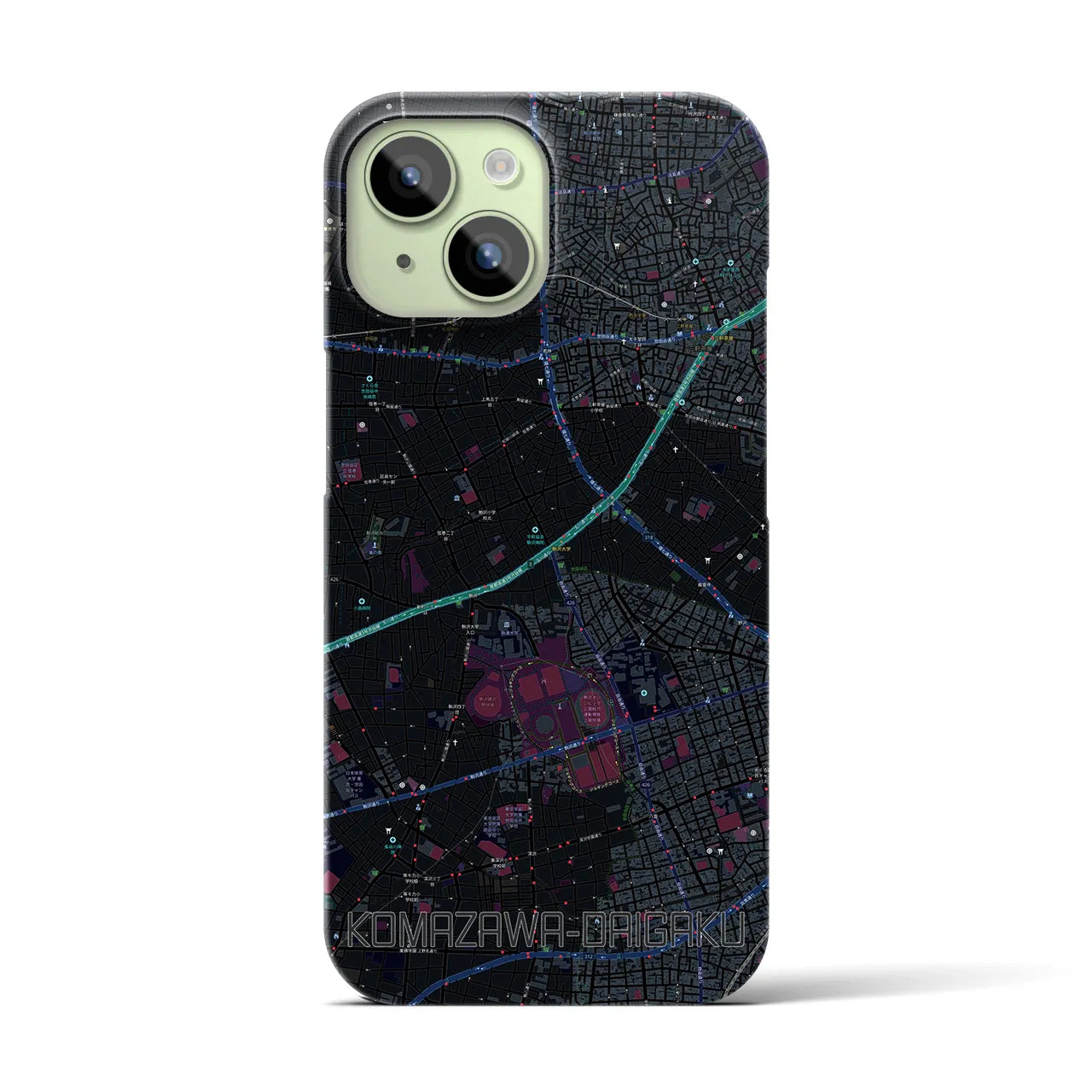 【駒沢大学(東京都)】地図柄iPhoneケース(バックカバータイプ)