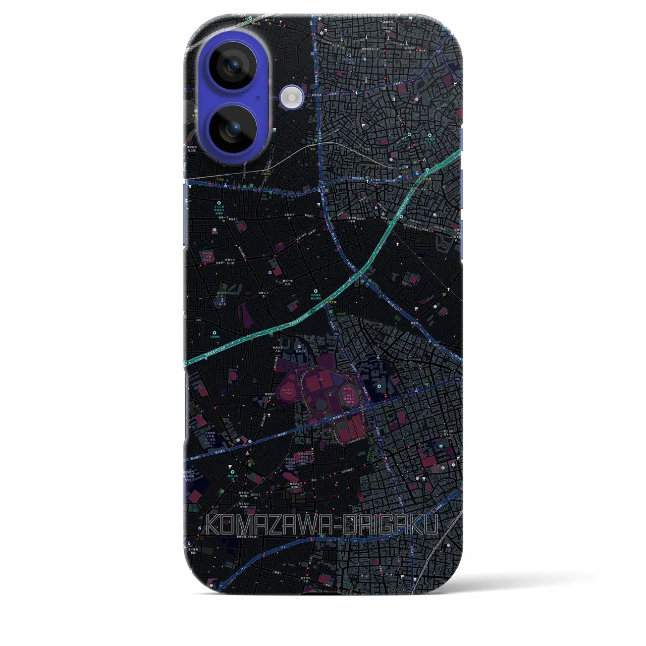 【駒沢大学(東京都)】地図柄iPhoneケース(バックカバータイプ)