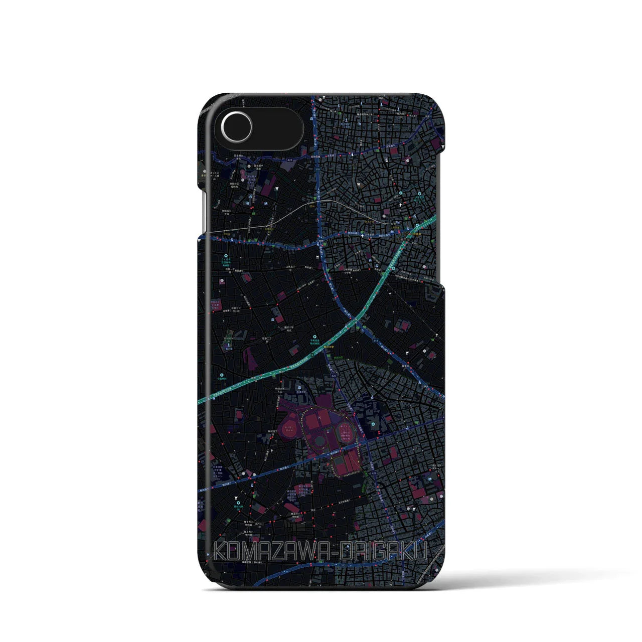 【駒沢大学(東京都)】地図柄iPhoneケース(バックカバータイプ)