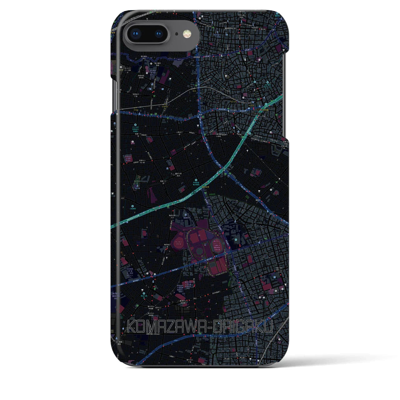 【駒沢大学(東京都)】地図柄iPhoneケース(バックカバータイプ)