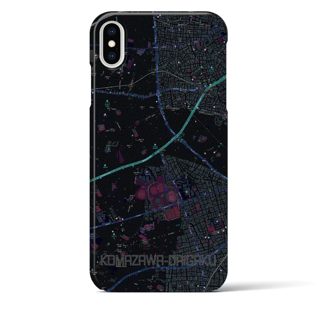 【駒沢大学(東京都)】地図柄iPhoneケース(バックカバータイプ)