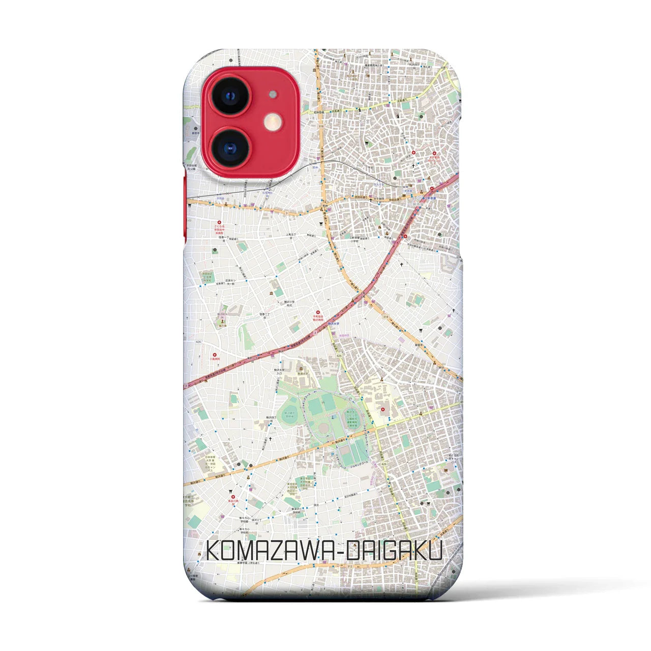 【駒沢大学(東京都)】地図柄iPhoneケース(バックカバータイプ)