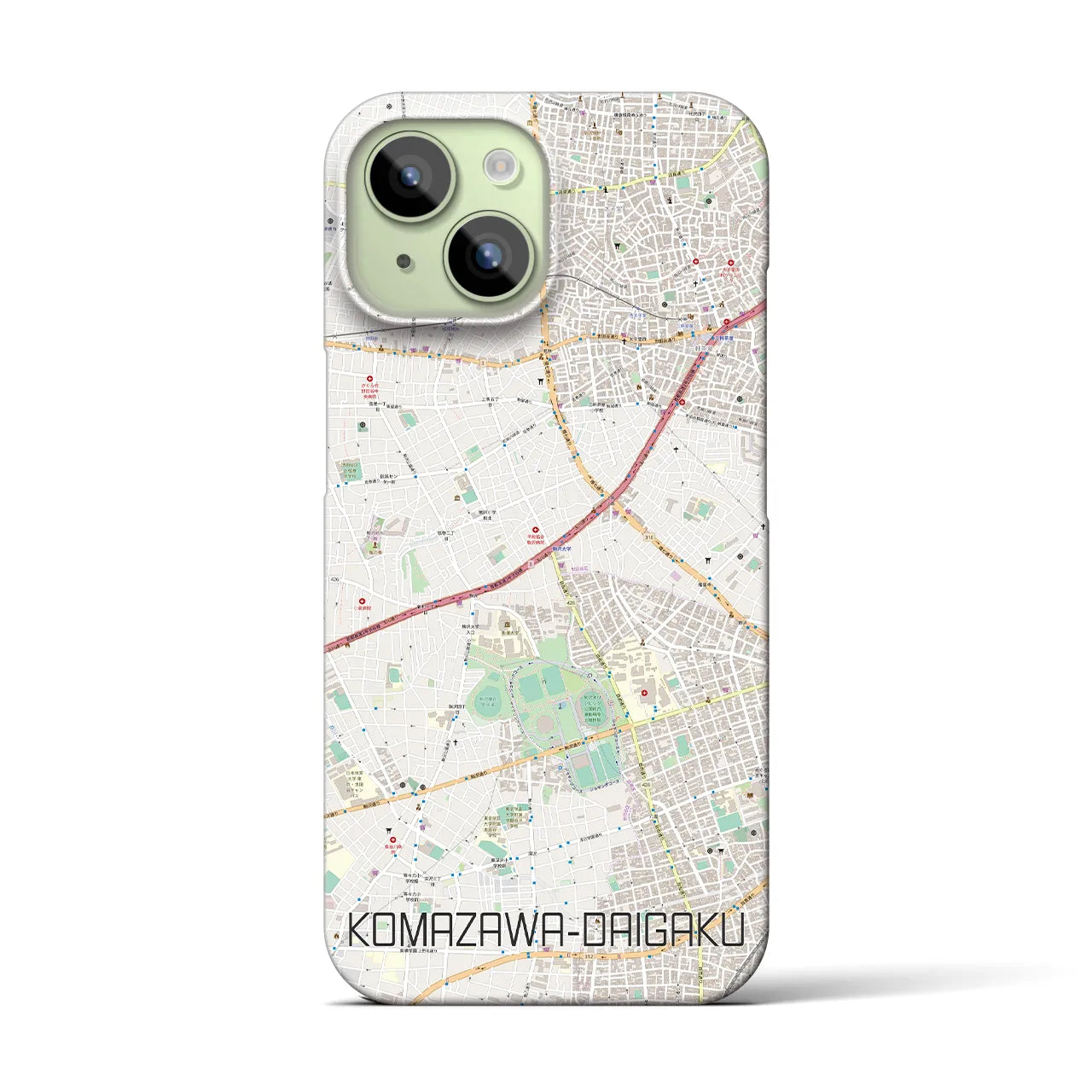 【駒沢大学(東京都)】地図柄iPhoneケース(バックカバータイプ)
