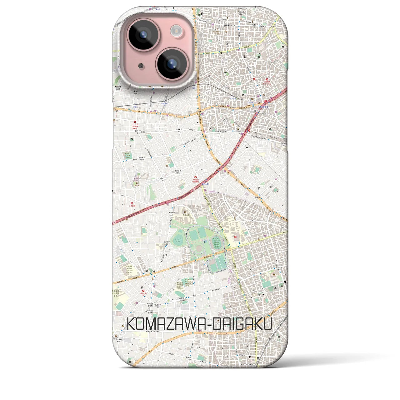 【駒沢大学(東京都)】地図柄iPhoneケース(バックカバータイプ)