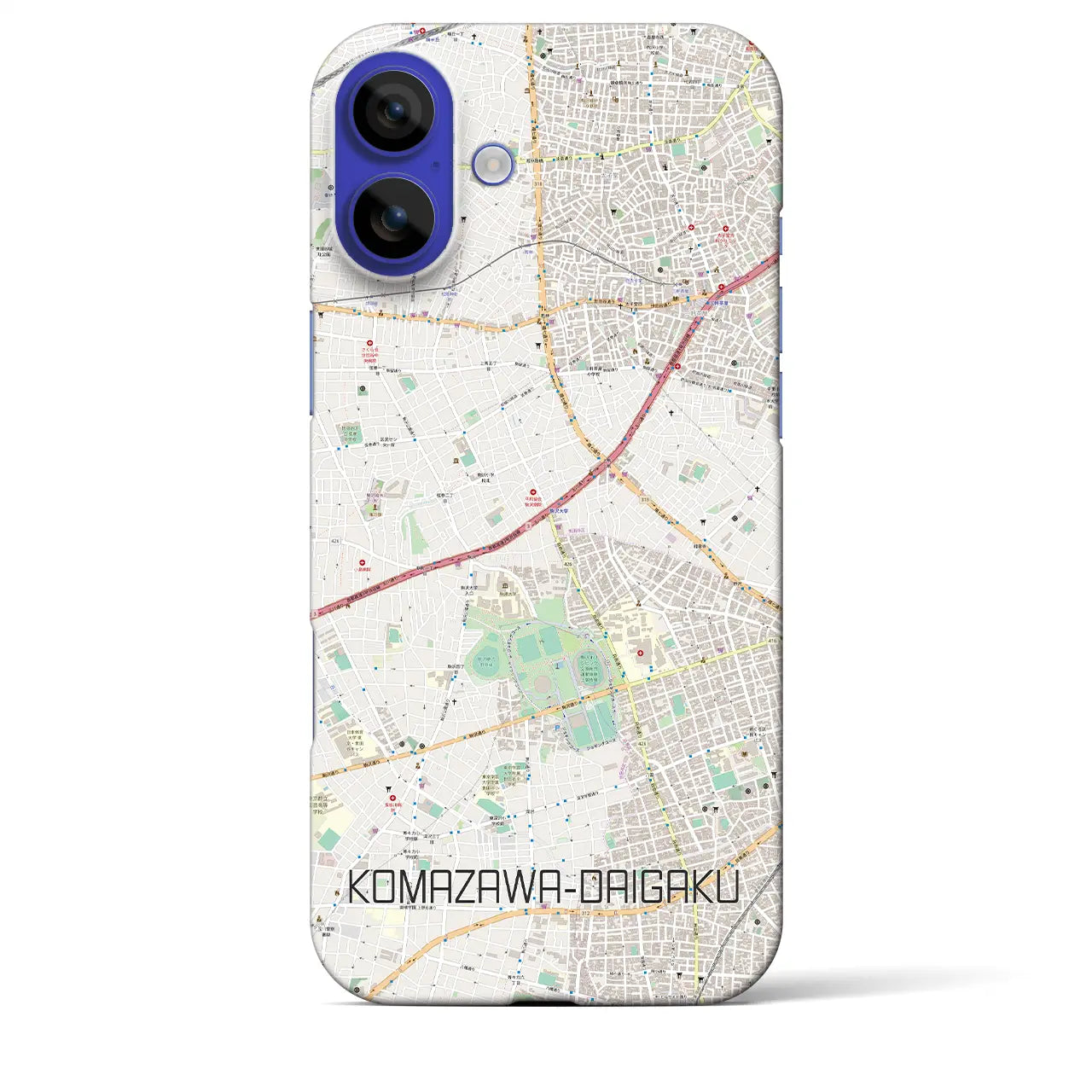 【駒沢大学(東京都)】地図柄iPhoneケース(バックカバータイプ)ナチュラル・iPhone 16 Pro Max 用