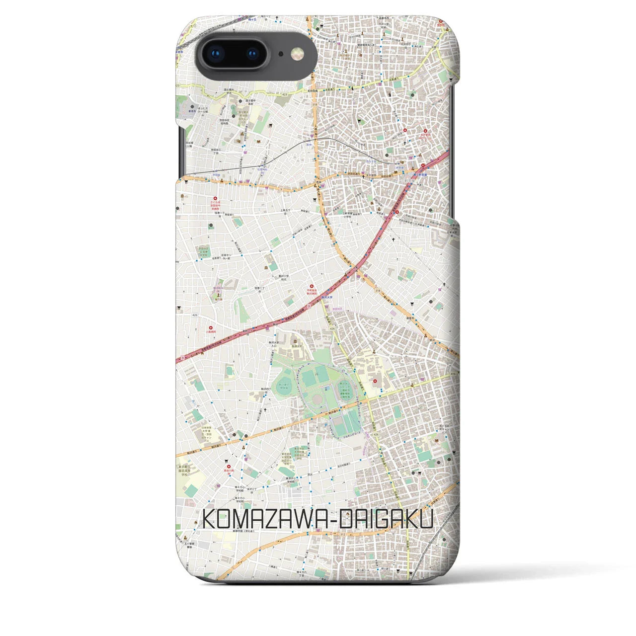 【駒沢大学(東京都)】地図柄iPhoneケース(バックカバータイプ)
