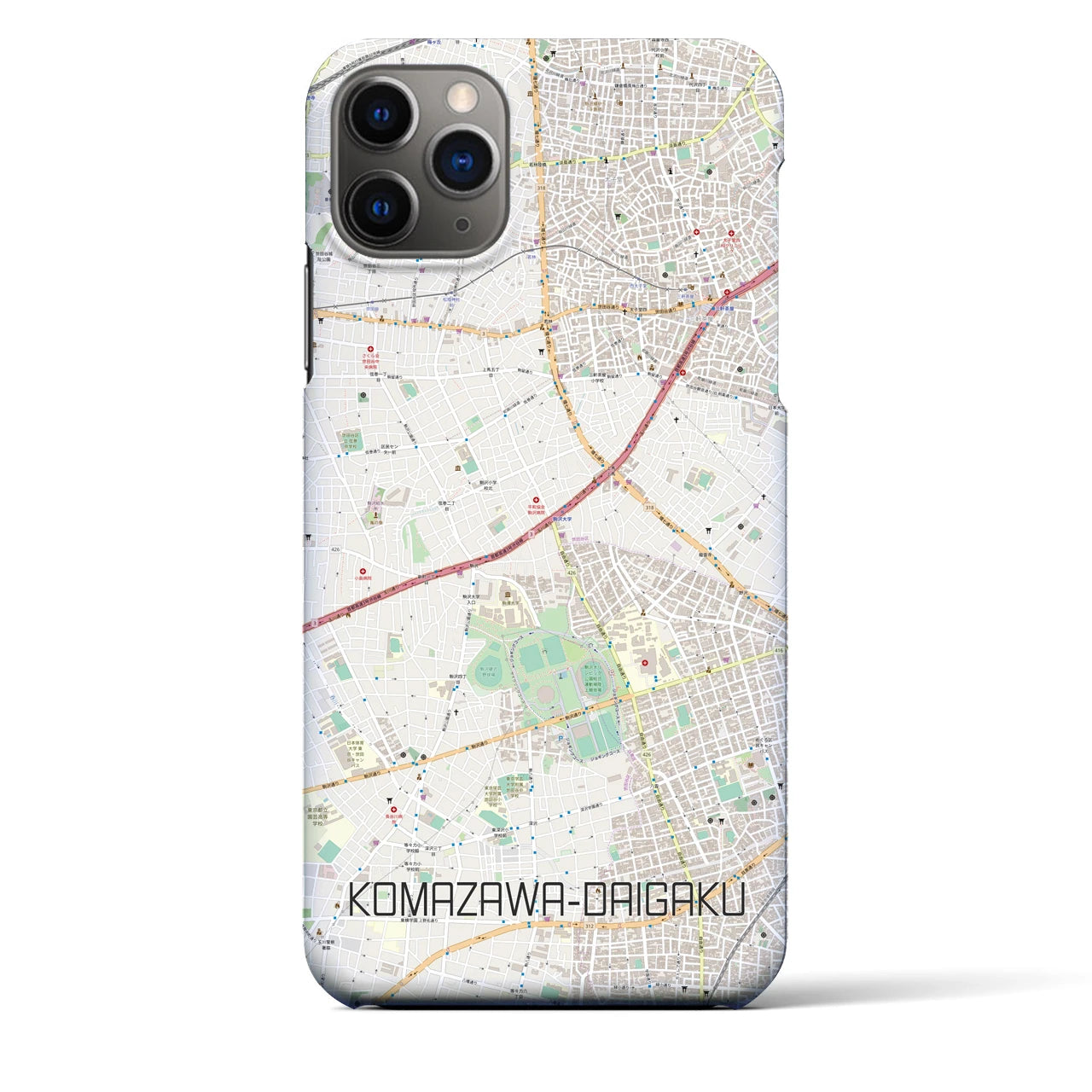 【駒沢大学(東京都)】地図柄iPhoneケース(バックカバータイプ)