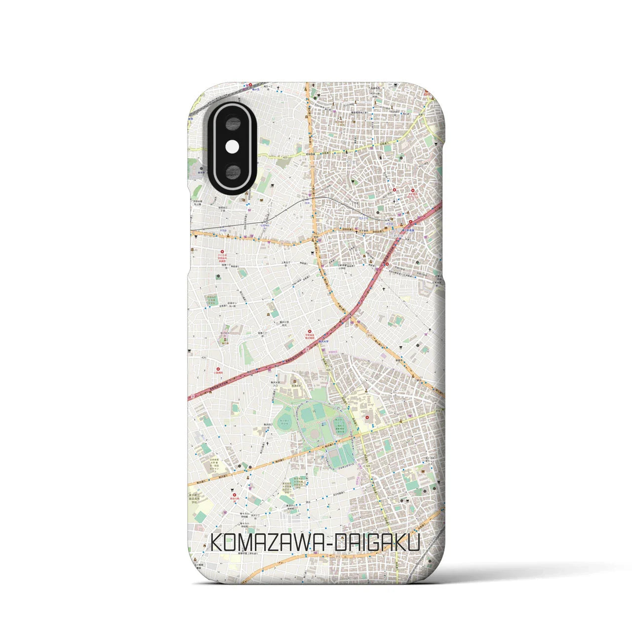 【駒沢大学(東京都)】地図柄iPhoneケース(バックカバータイプ)