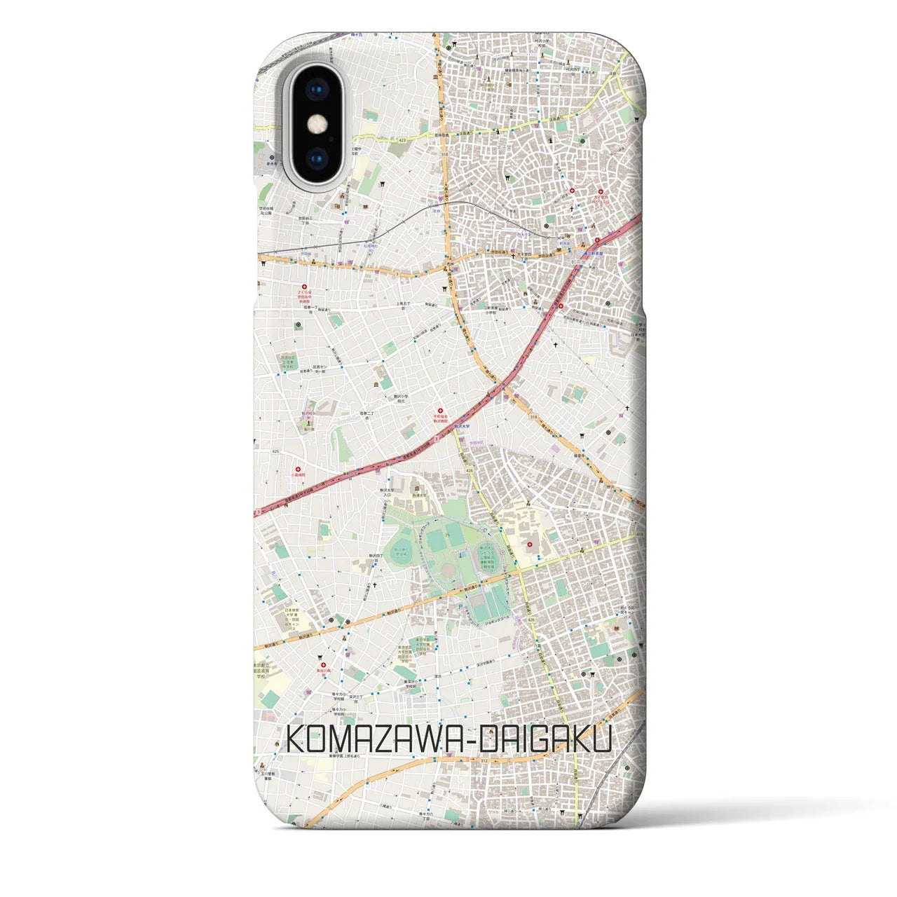 【駒沢大学(東京都)】地図柄iPhoneケース(バックカバータイプ)