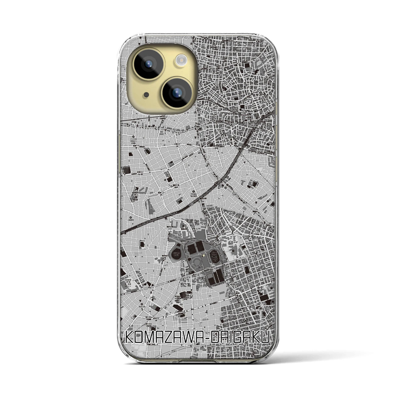 【駒沢大学(東京都)】地図柄iPhoneケース(クリアタイプ)