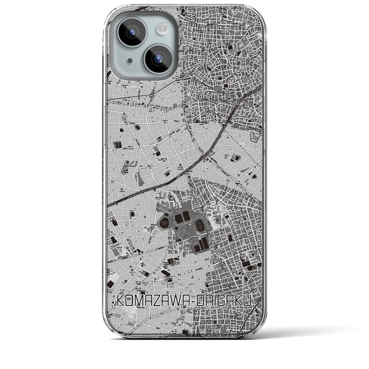 【駒沢大学(東京都)】地図柄iPhoneケース(クリアタイプ)