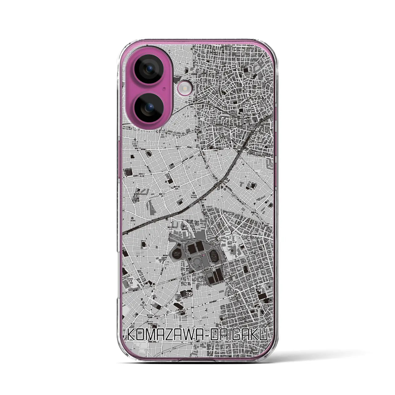 【駒沢大学(東京都)】地図柄iPhoneケース(クリアタイプ)