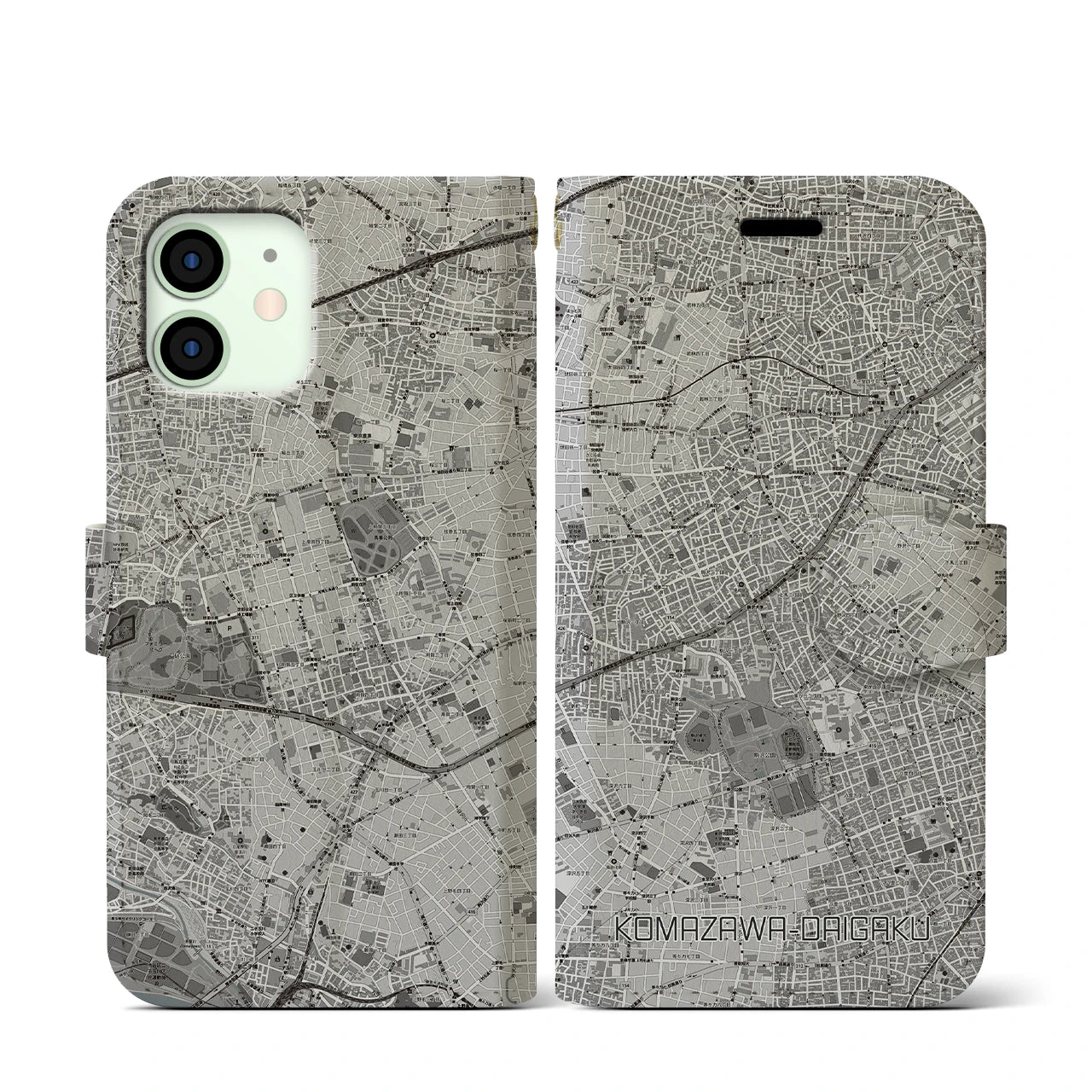 【駒沢大学(東京都)】地図柄iPhoneケース(手帳タイプ)