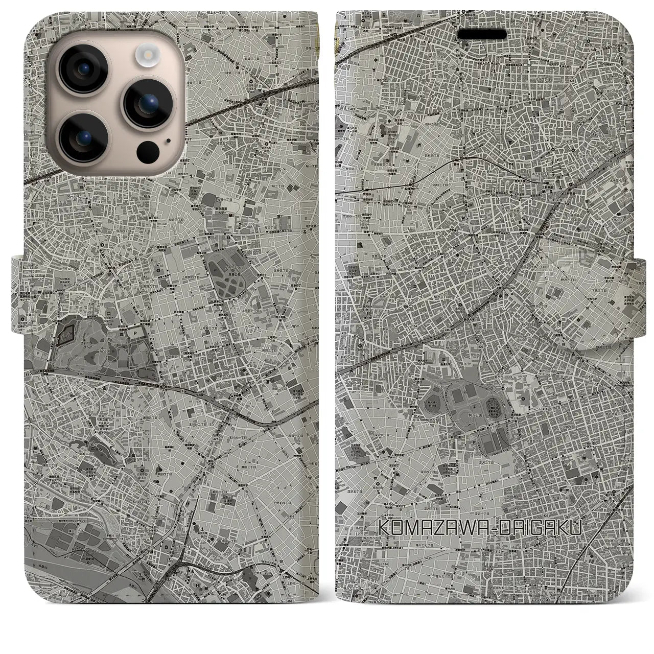 【駒沢大学(東京都)】地図柄iPhoneケース(手帳タイプ)