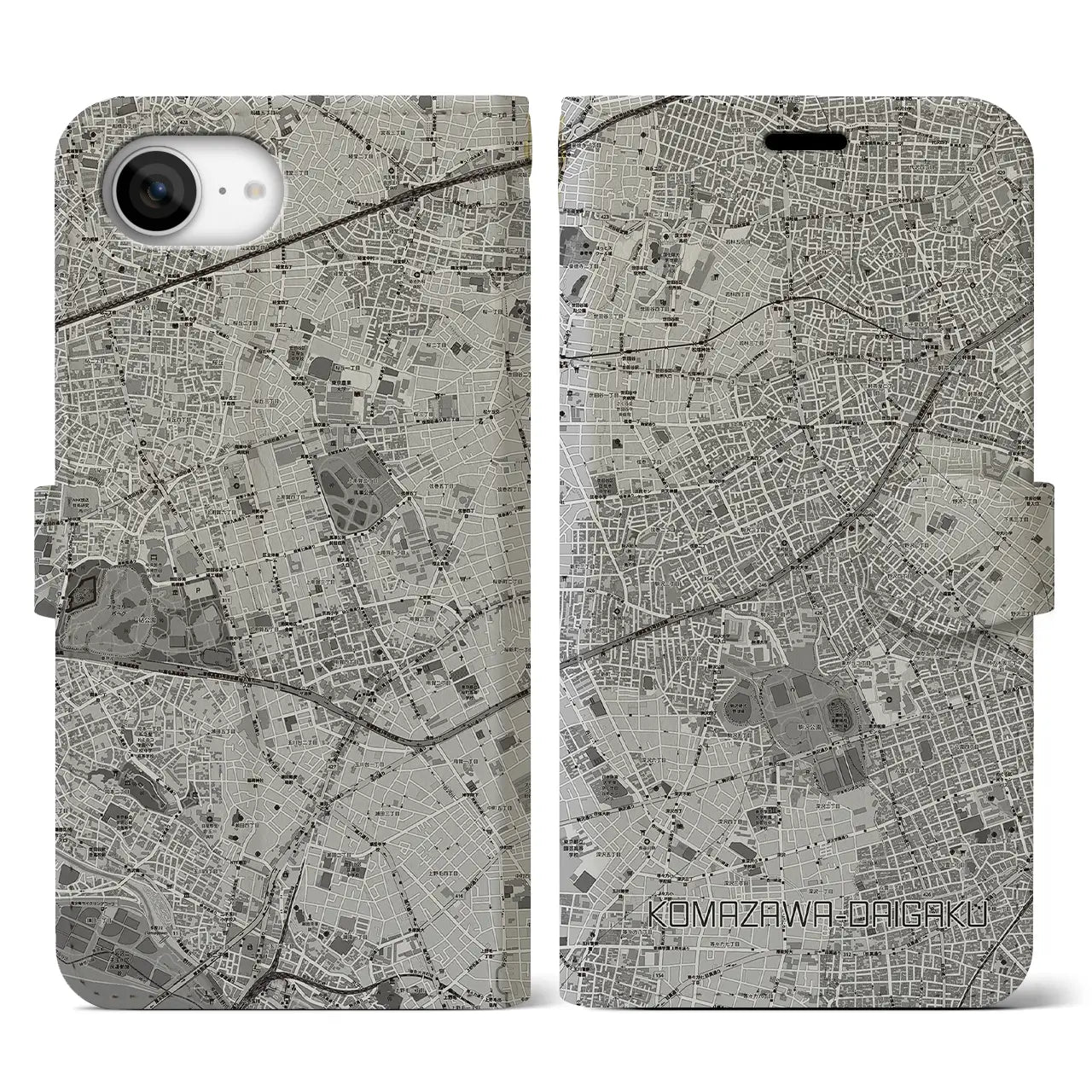 【駒沢大学(東京都)】地図柄iPhoneケース(手帳タイプ)