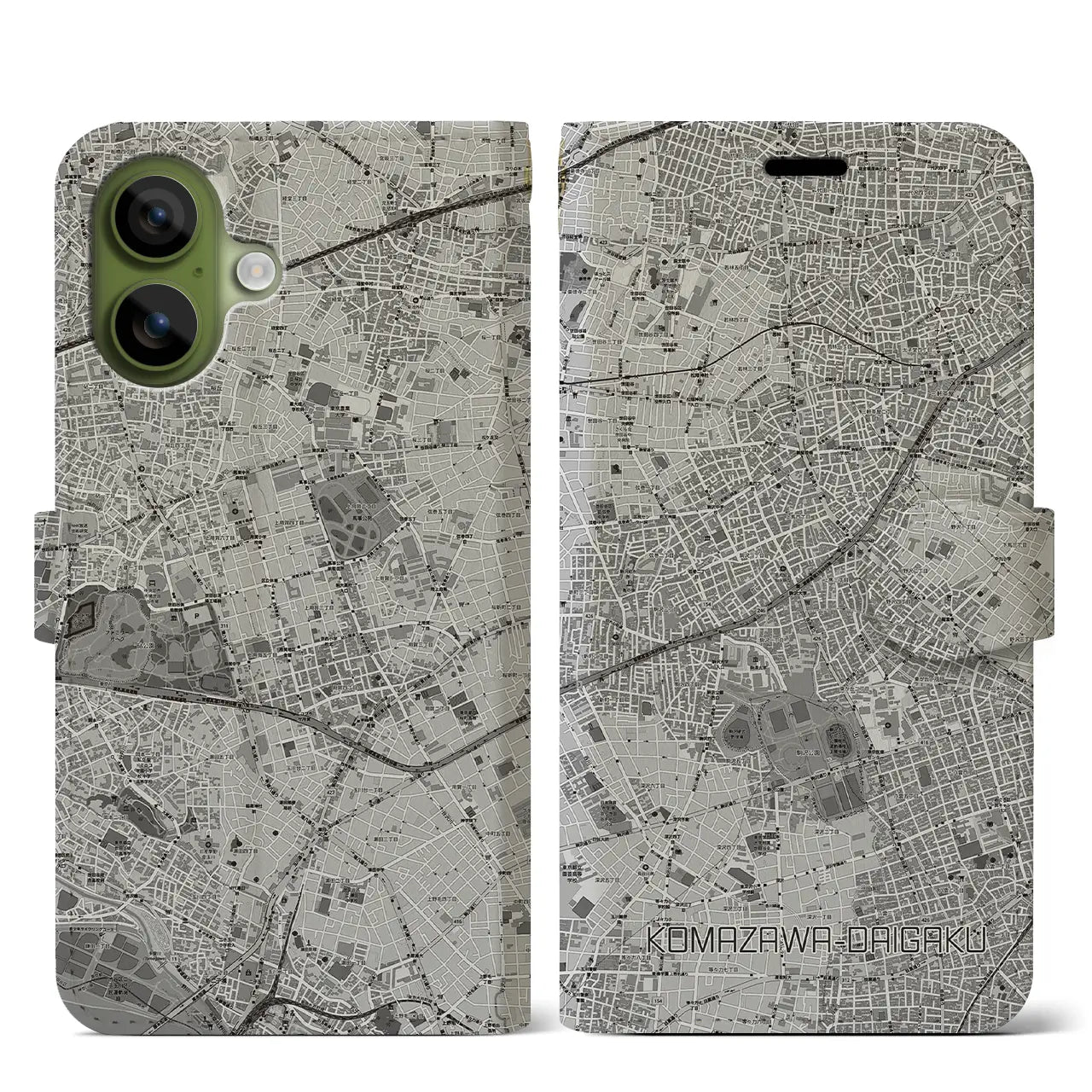 【駒沢大学(東京都)】地図柄iPhoneケース(手帳タイプ)