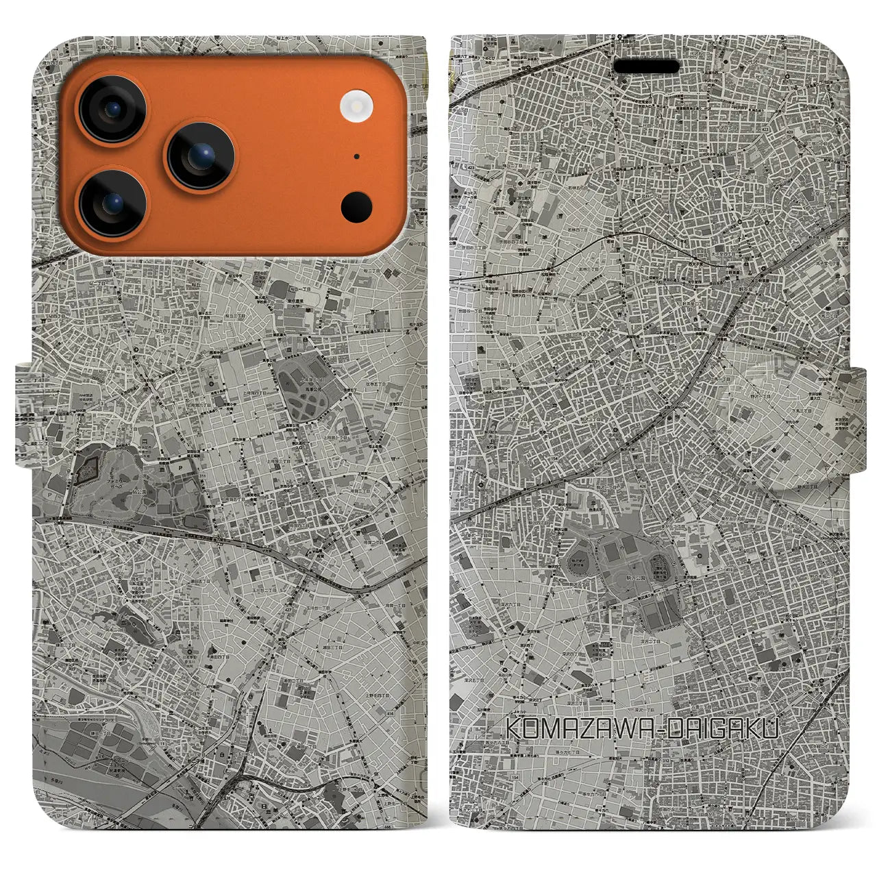 【駒沢大学(東京都)】地図柄iPhoneケース(手帳タイプ)