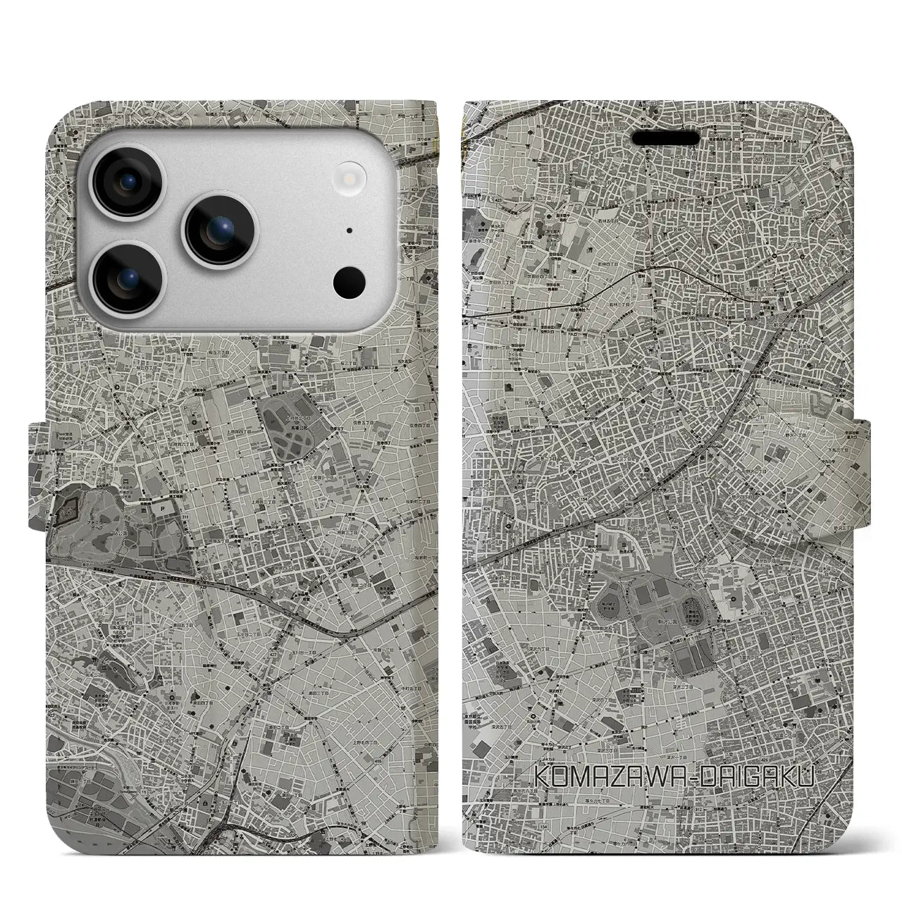 【駒沢大学(東京都)】地図柄iPhoneケース(手帳タイプ)