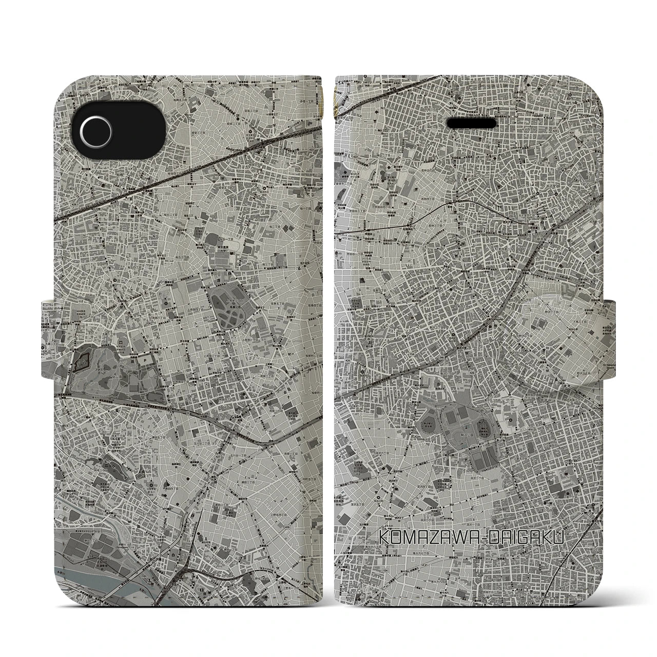 【駒沢大学(東京都)】地図柄iPhoneケース(手帳タイプ)