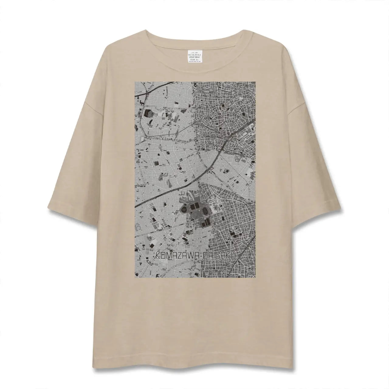 【駒沢大学(東京都)】地図柄ビッグシルエットTシャツ