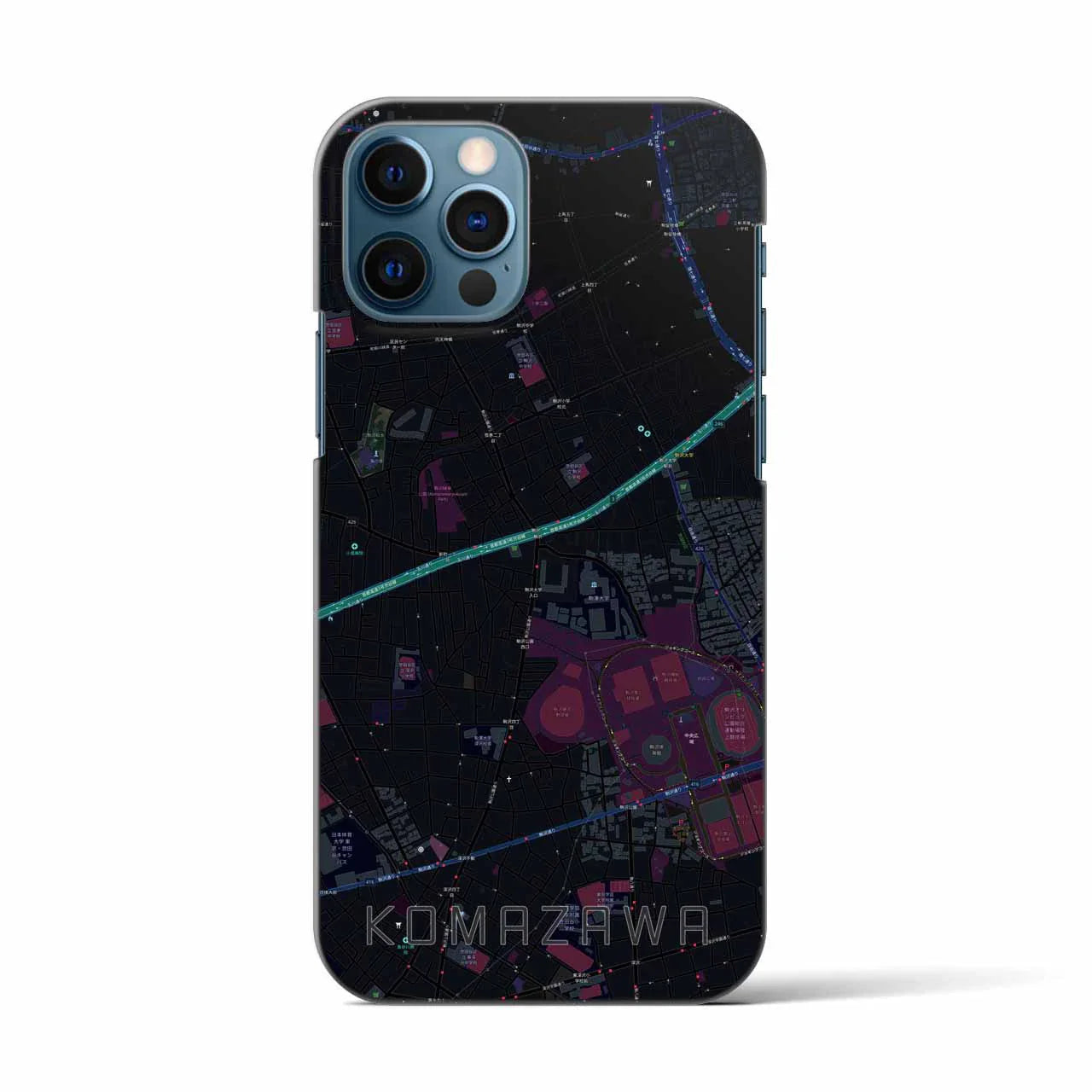 【駒沢(東京都)】地図柄iPhoneケース(バックカバータイプ)