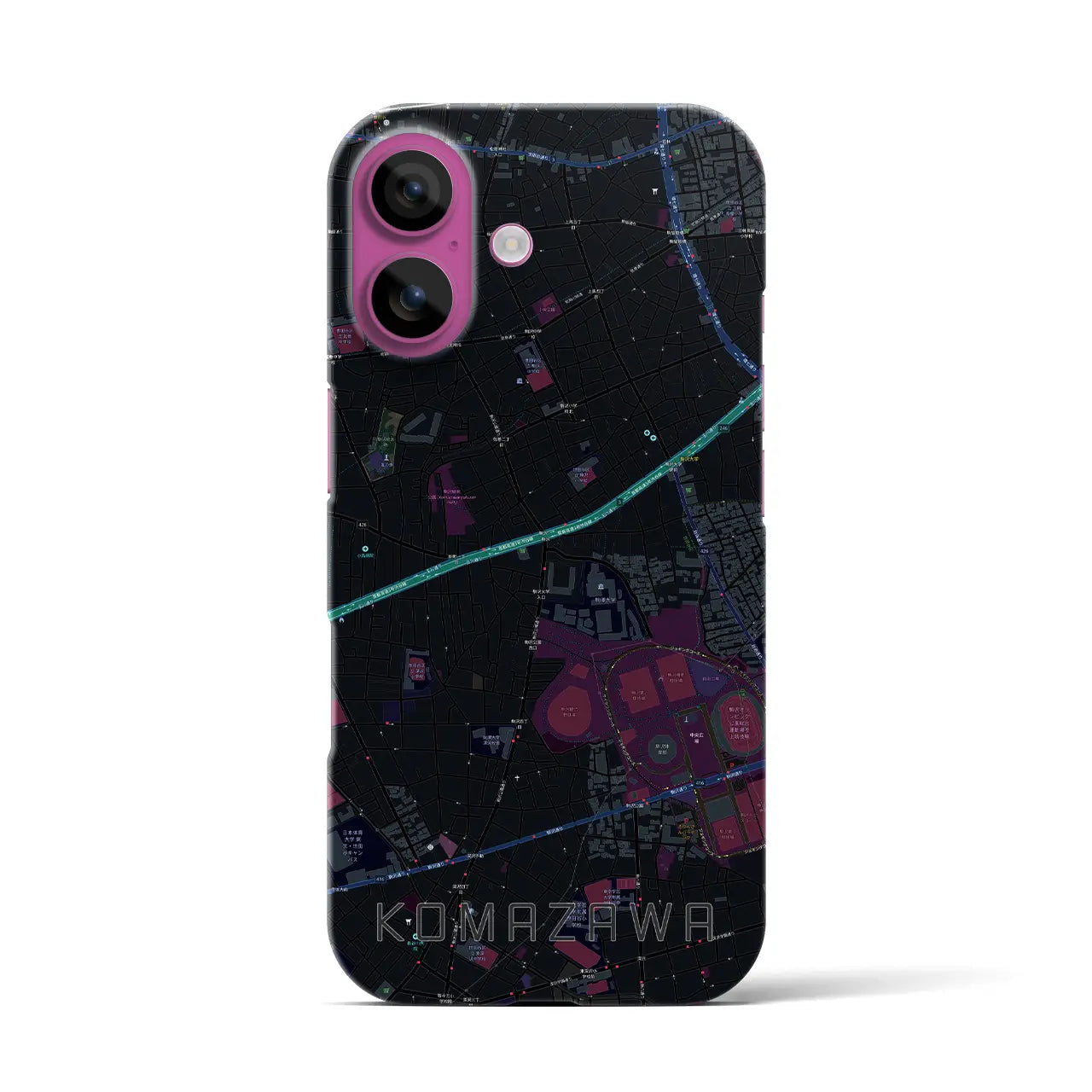 【駒沢(東京都)】地図柄iPhoneケース(バックカバータイプ)