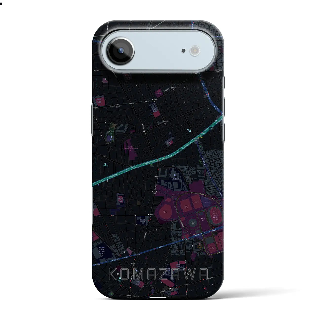 【駒沢(東京都)】地図柄iPhoneケース(バックカバータイプ)