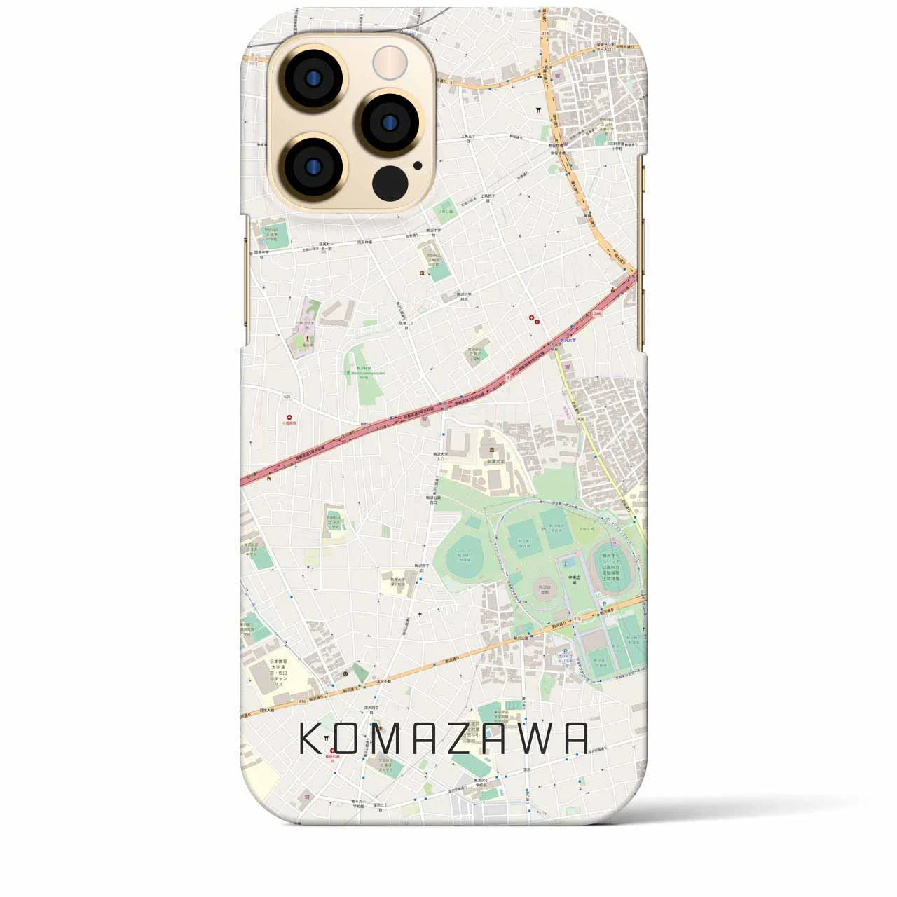 【駒沢(東京都)】地図柄iPhoneケース(バックカバータイプ)