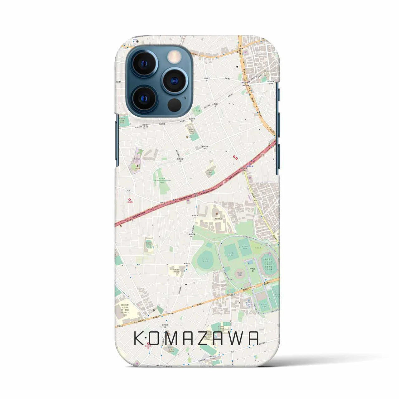 【駒沢(東京都)】地図柄iPhoneケース(バックカバータイプ)