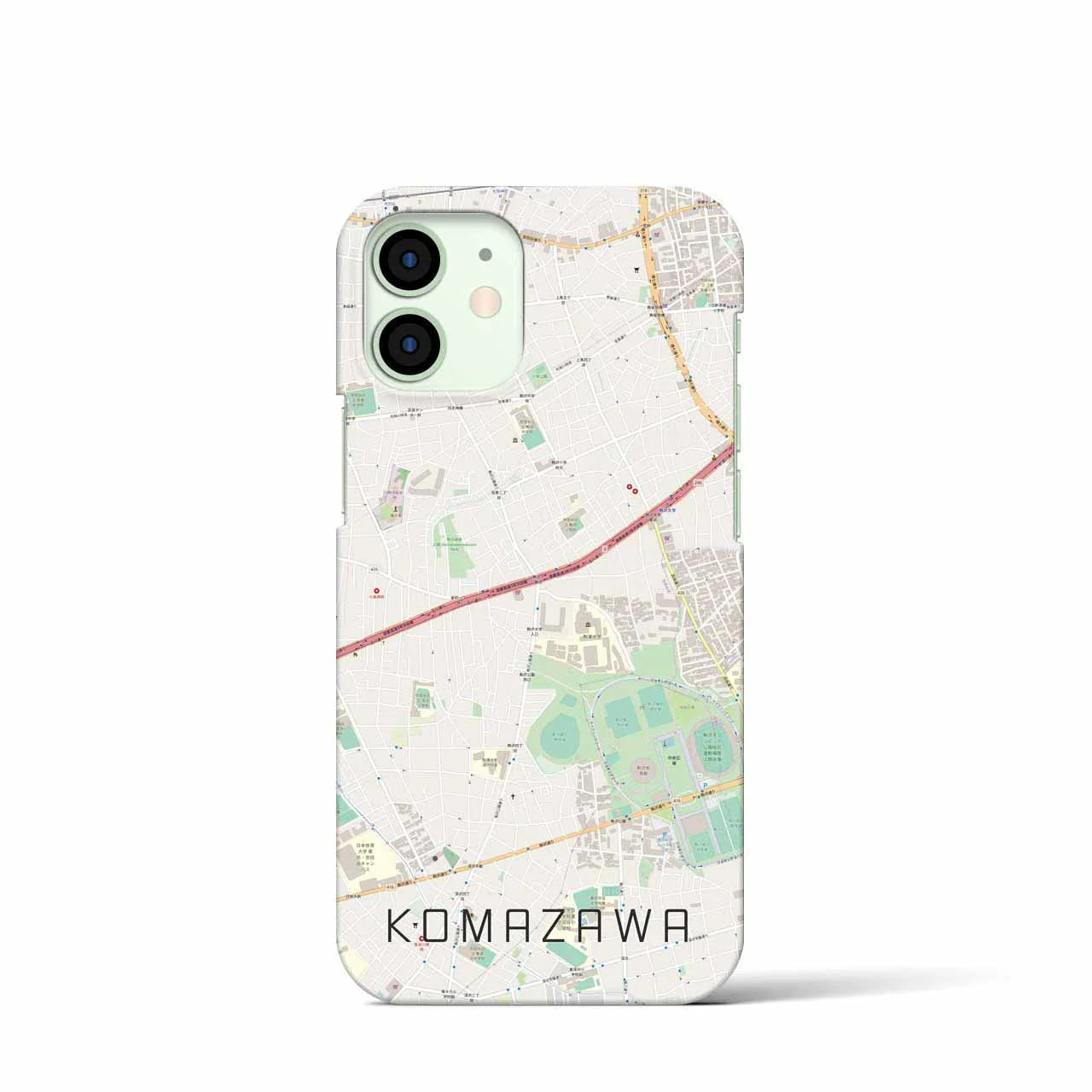 【駒沢(東京都)】地図柄iPhoneケース(バックカバータイプ)