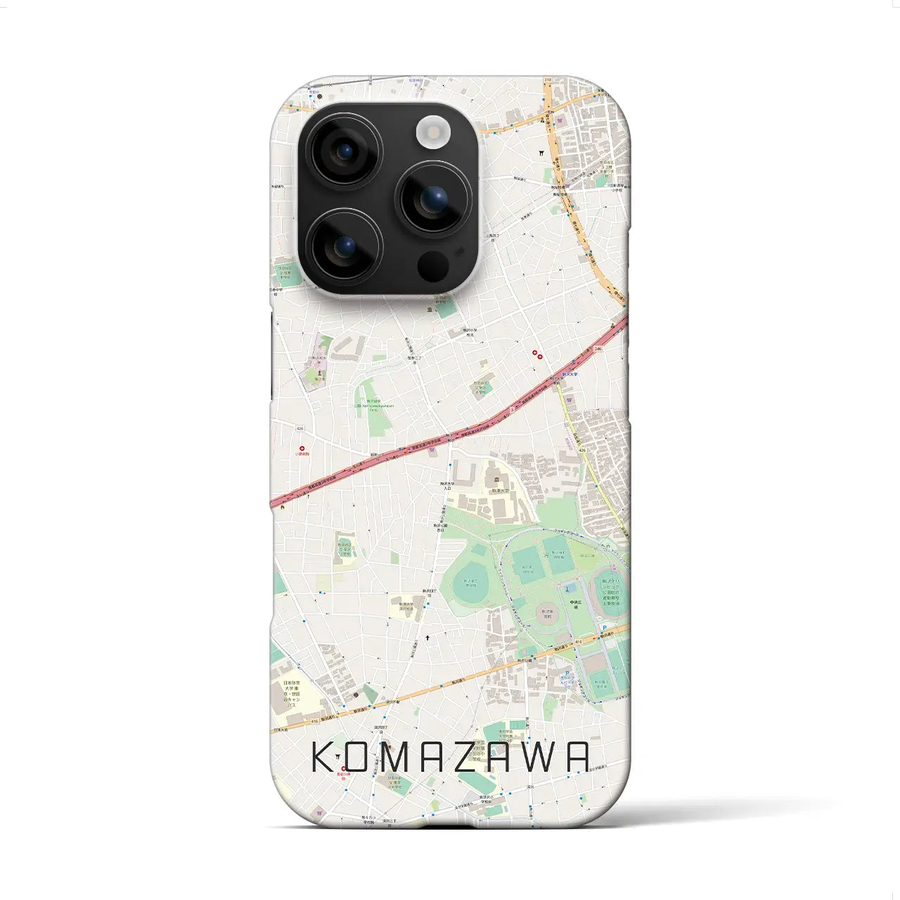 【駒沢(東京都)】地図柄iPhoneケース(バックカバータイプ)