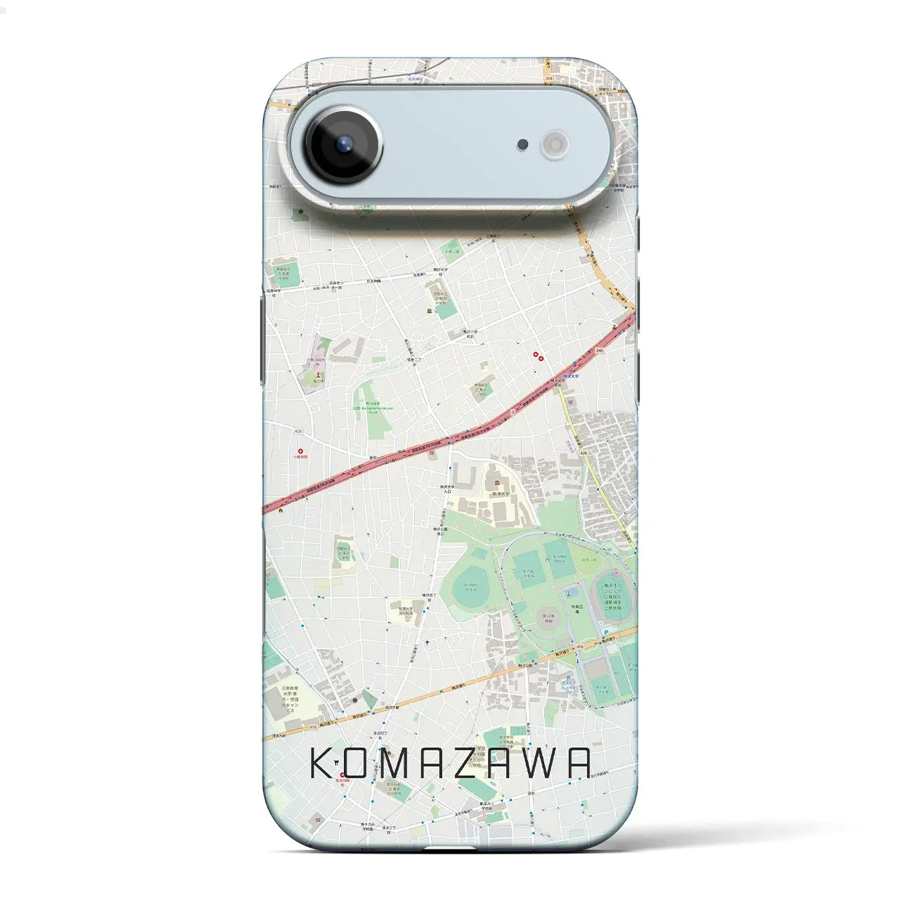 【駒沢(東京都)】地図柄iPhoneケース(バックカバータイプ)