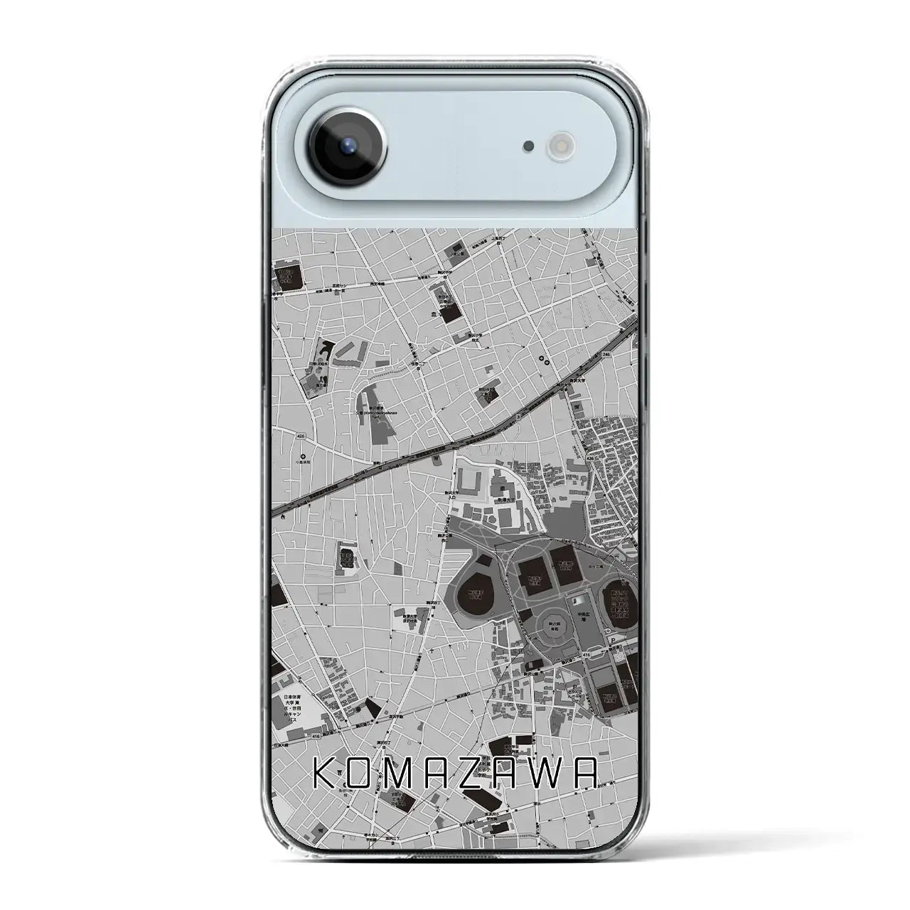 【駒沢(東京都)】地図柄iPhoneケース(クリアタイプ)